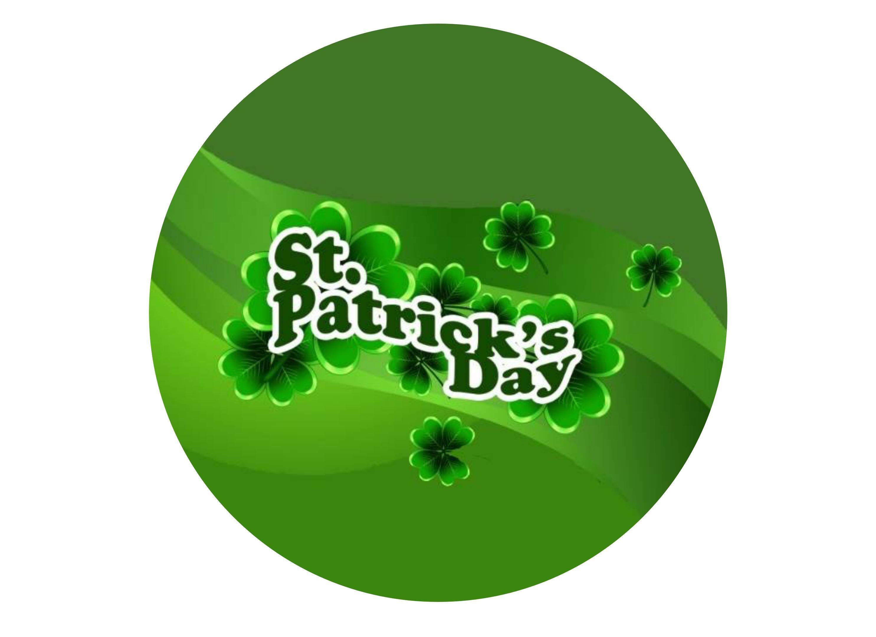Printed edible cake topper for St Patrick's Day