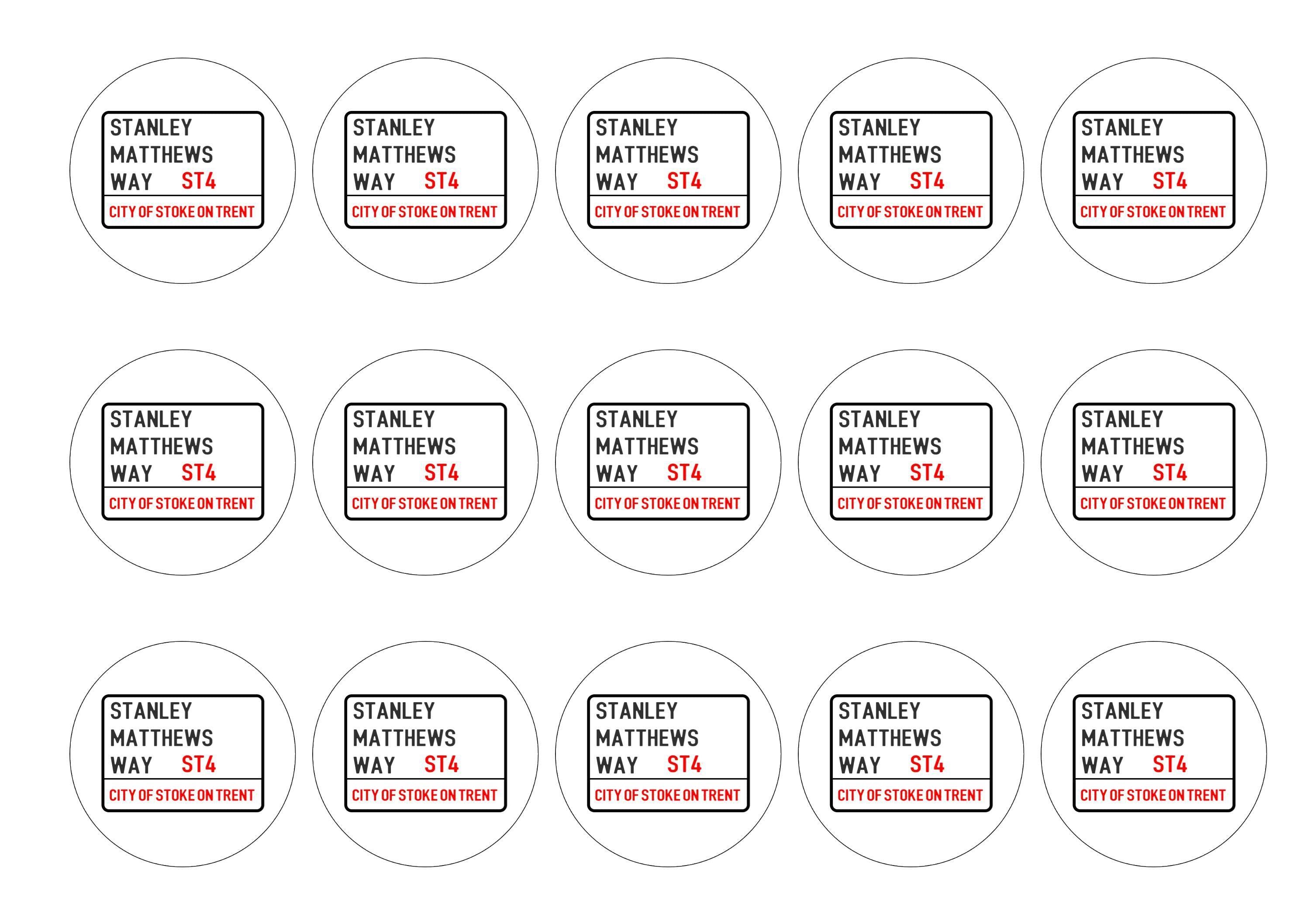 50mm printed edible cupcake toppers