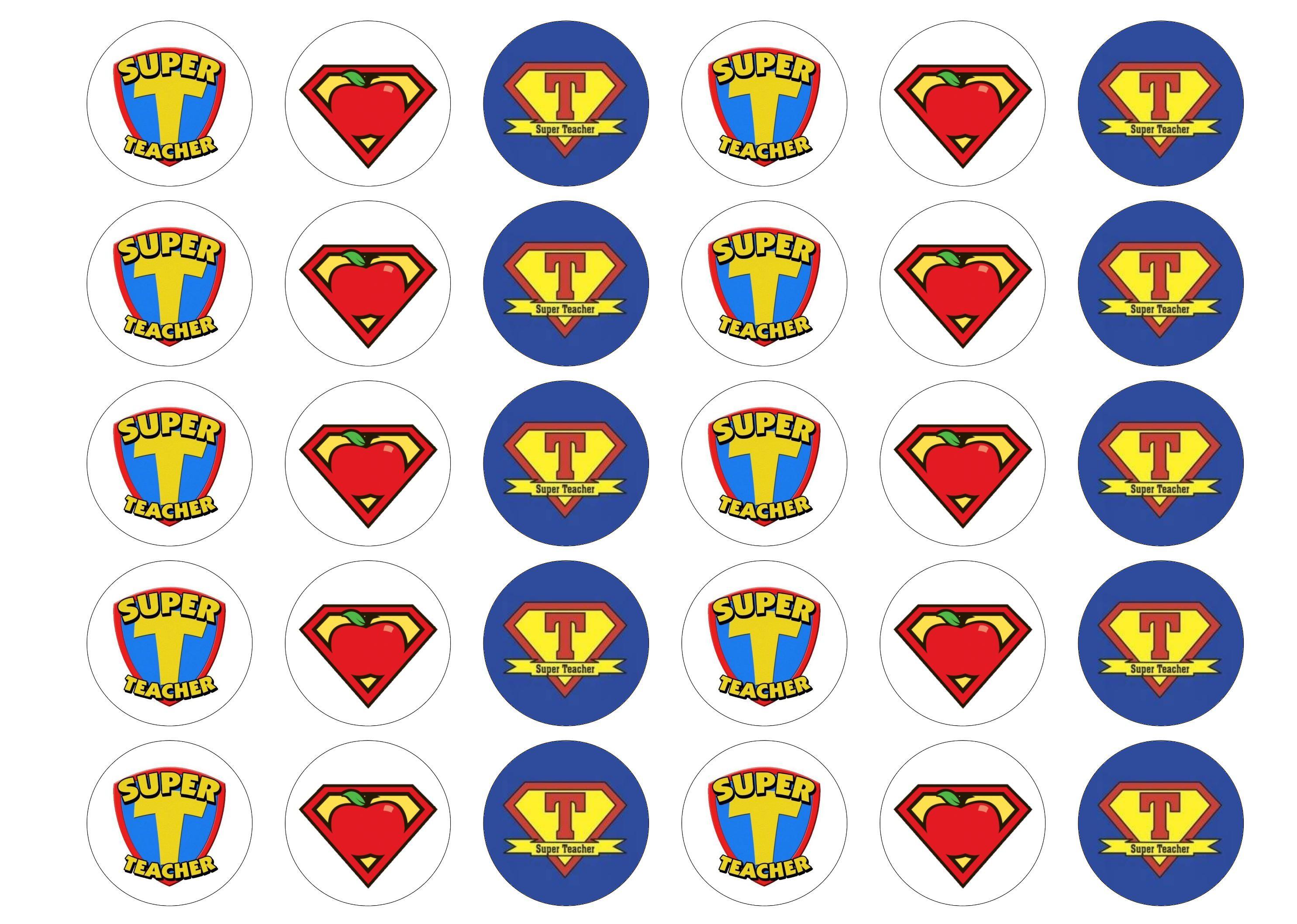 38mm printed edible cupcake toppers