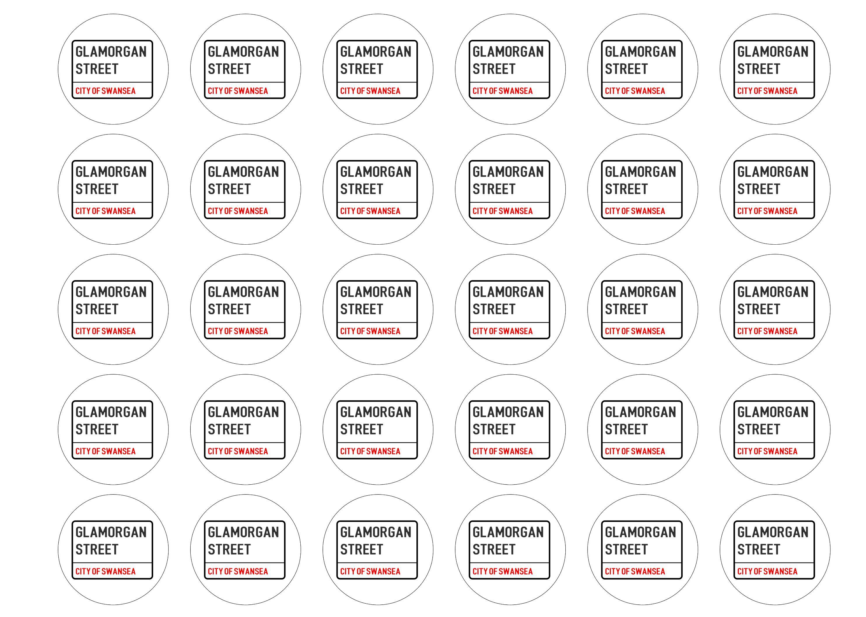 38mm printed edible cupcake toppers