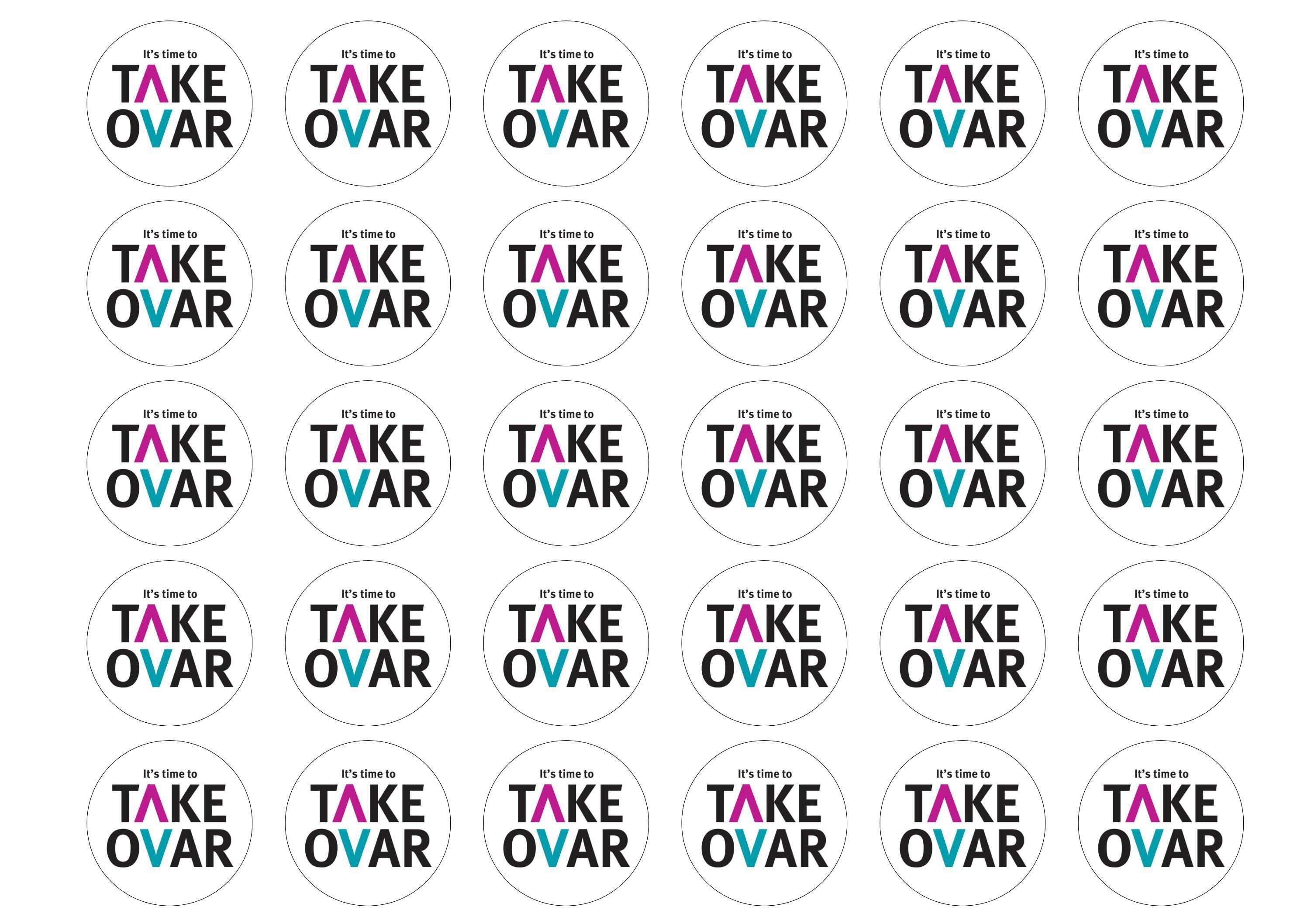 30 edible cupcake toppers for the charity Target Ovarian Cancer - Take Ovar