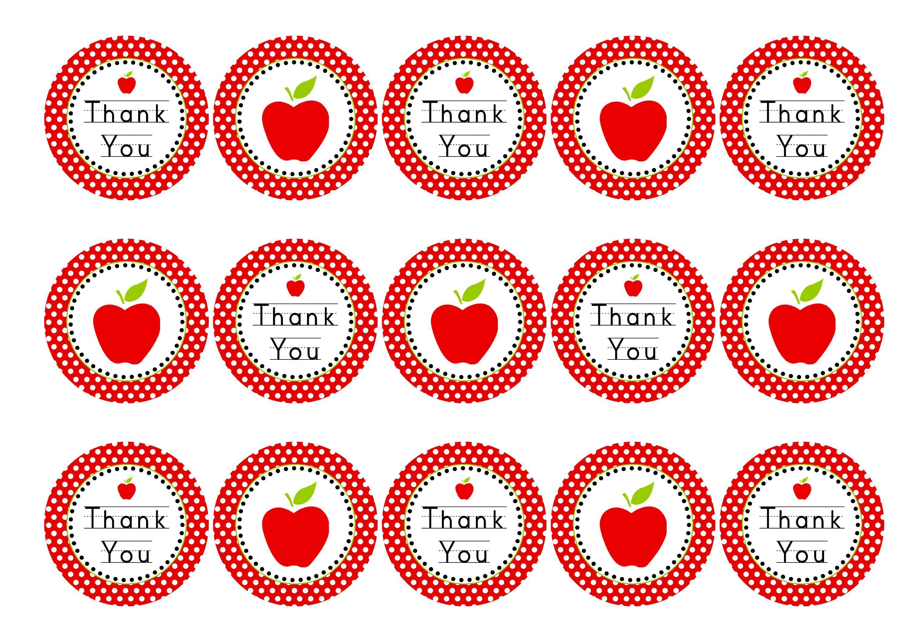 15 printed cupcake toppers to say thank you to your teacher