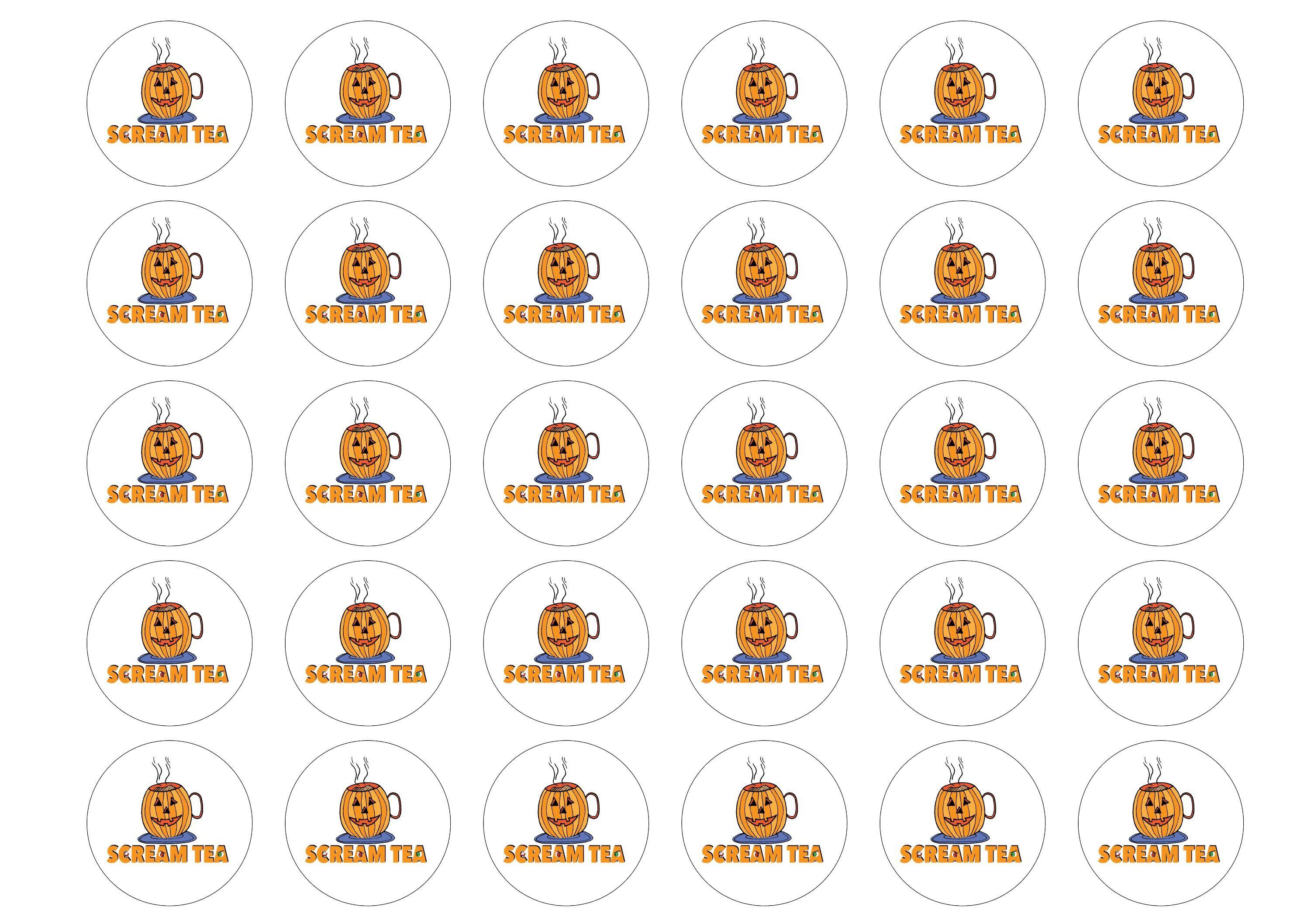 38mm printed edible cupcake toppers