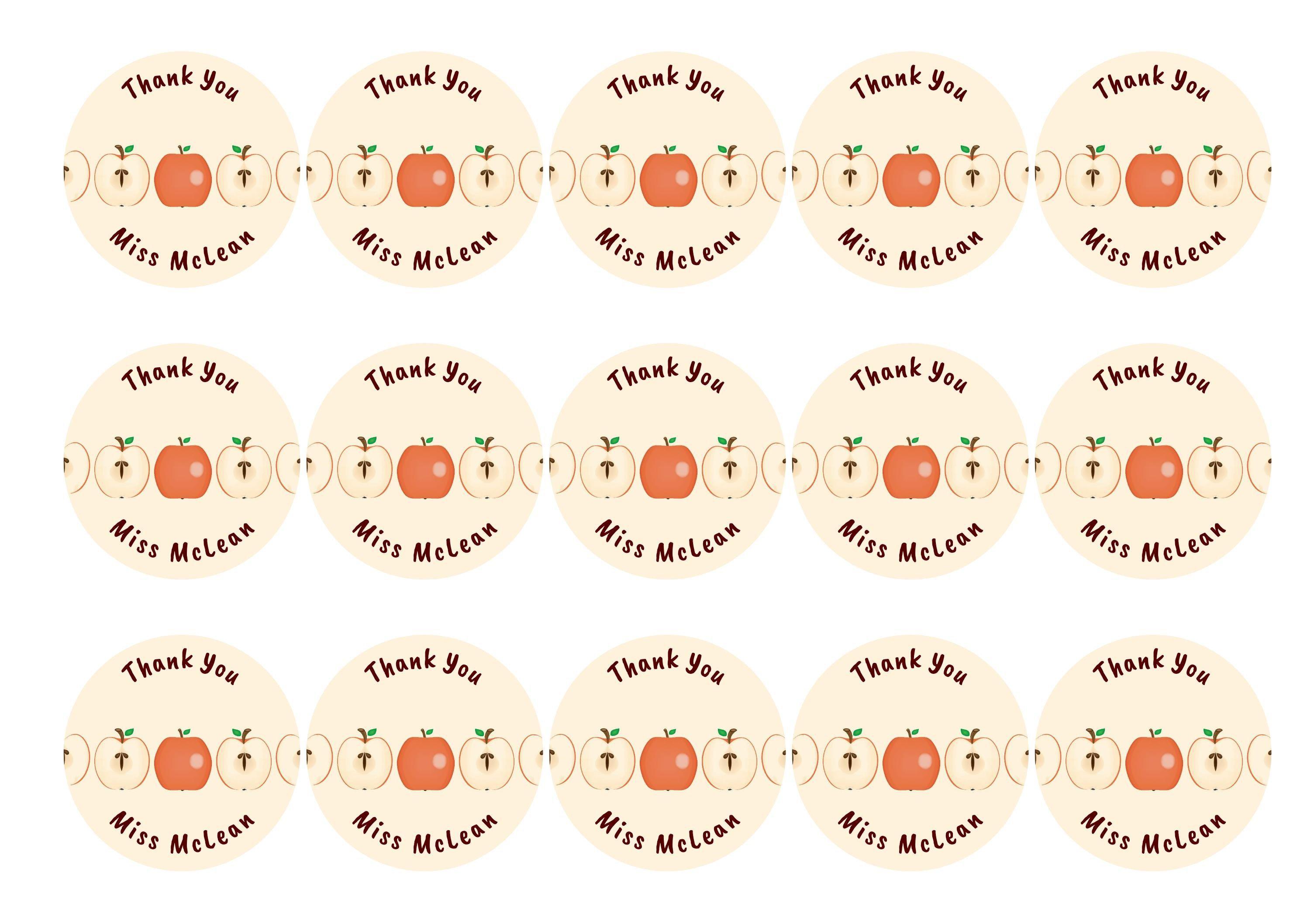 Personalised edible cupcake toppers for your teacher