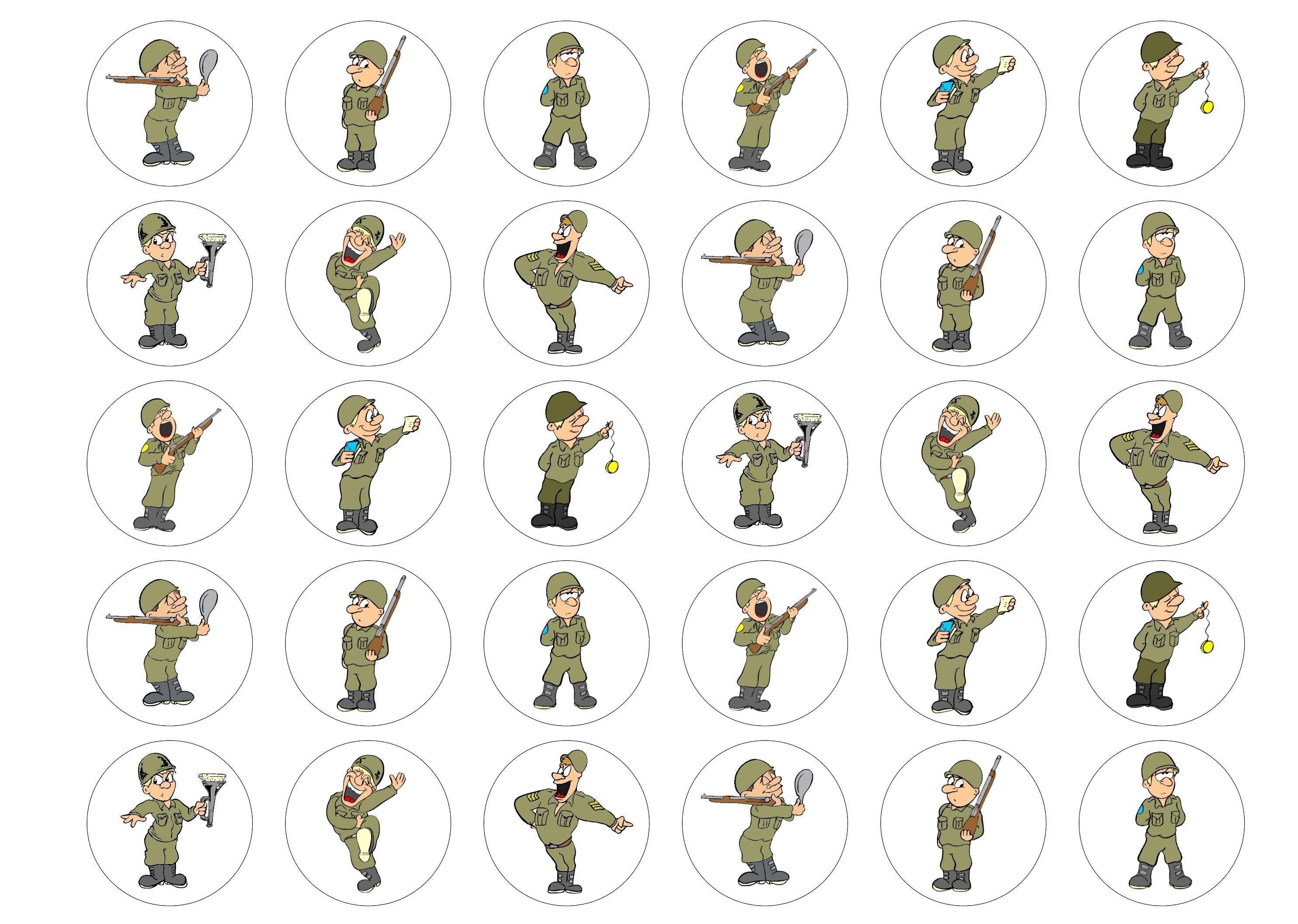 38mm printed edible cupcake toppers