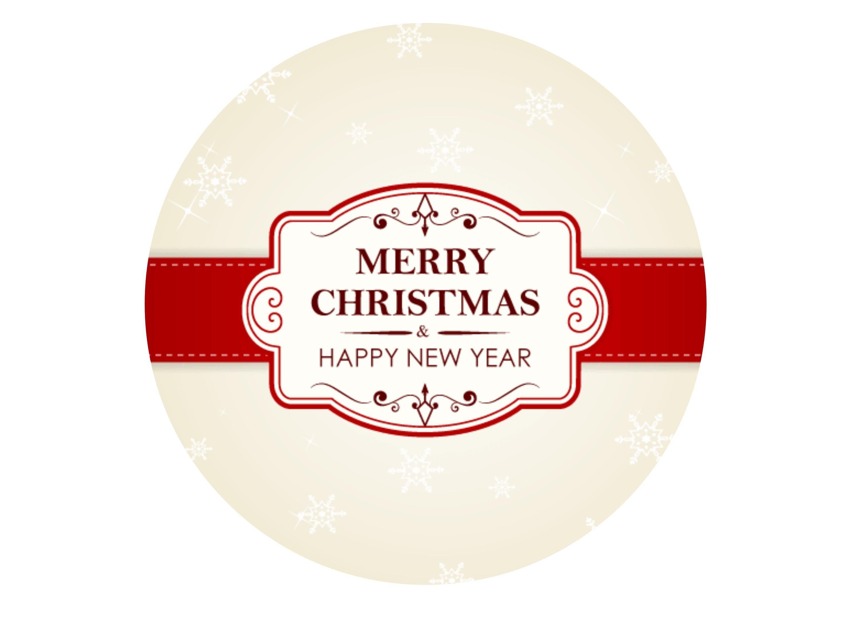 Large cake topper with a festive message