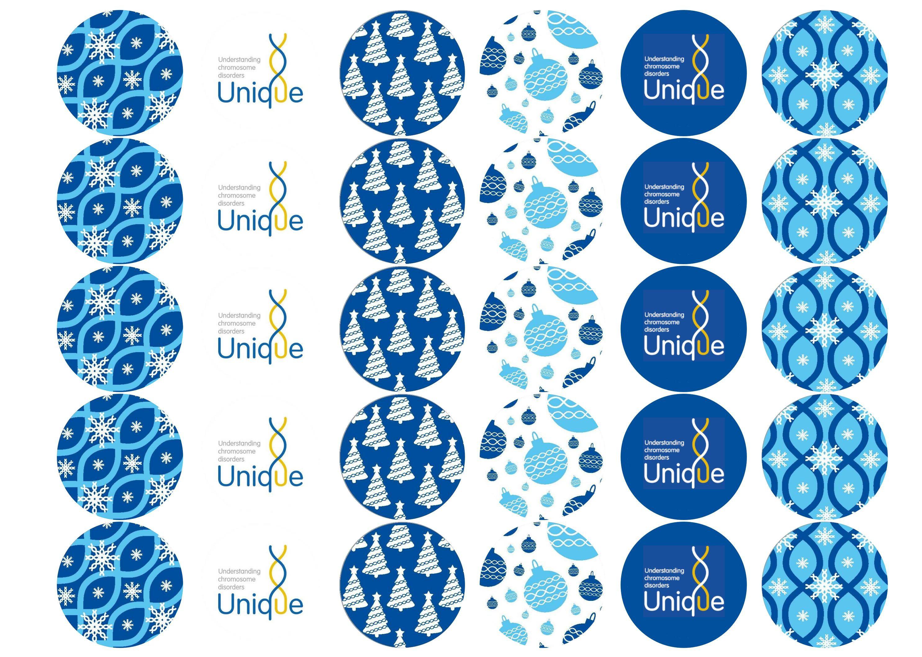 38mm printed edible cupcake toppers