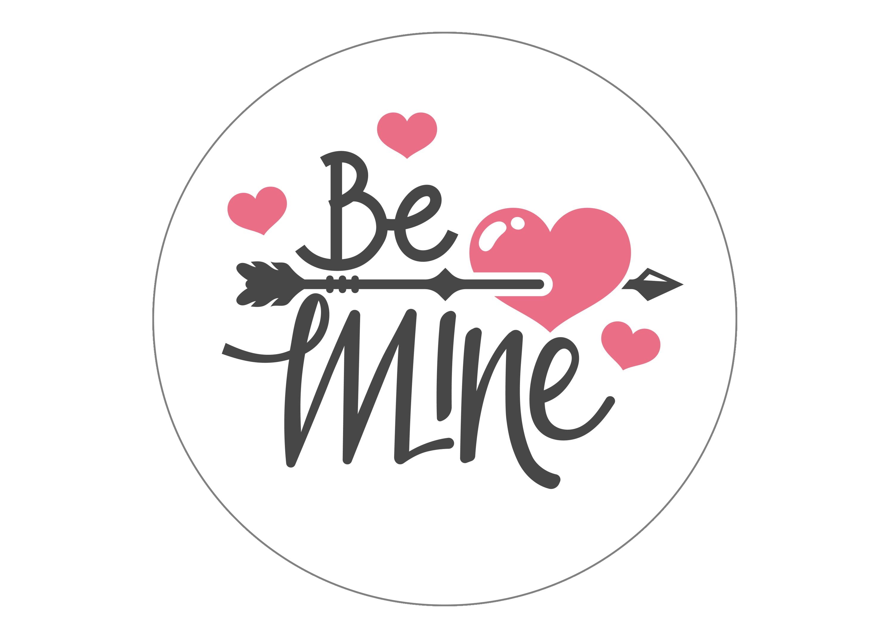 Large Be Mine Cake topper for Valentines Day