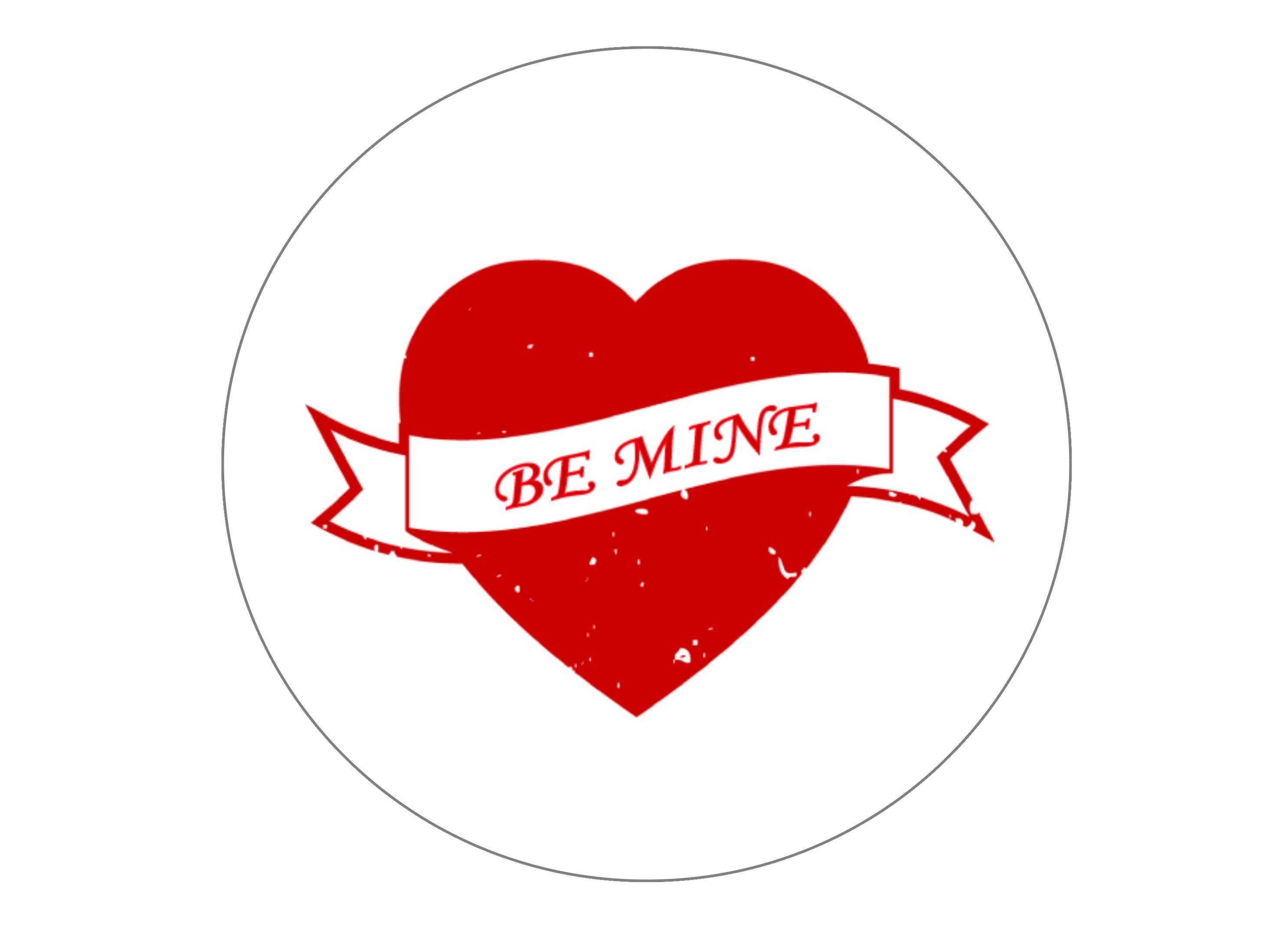 Printed edible cake topper for valentines day