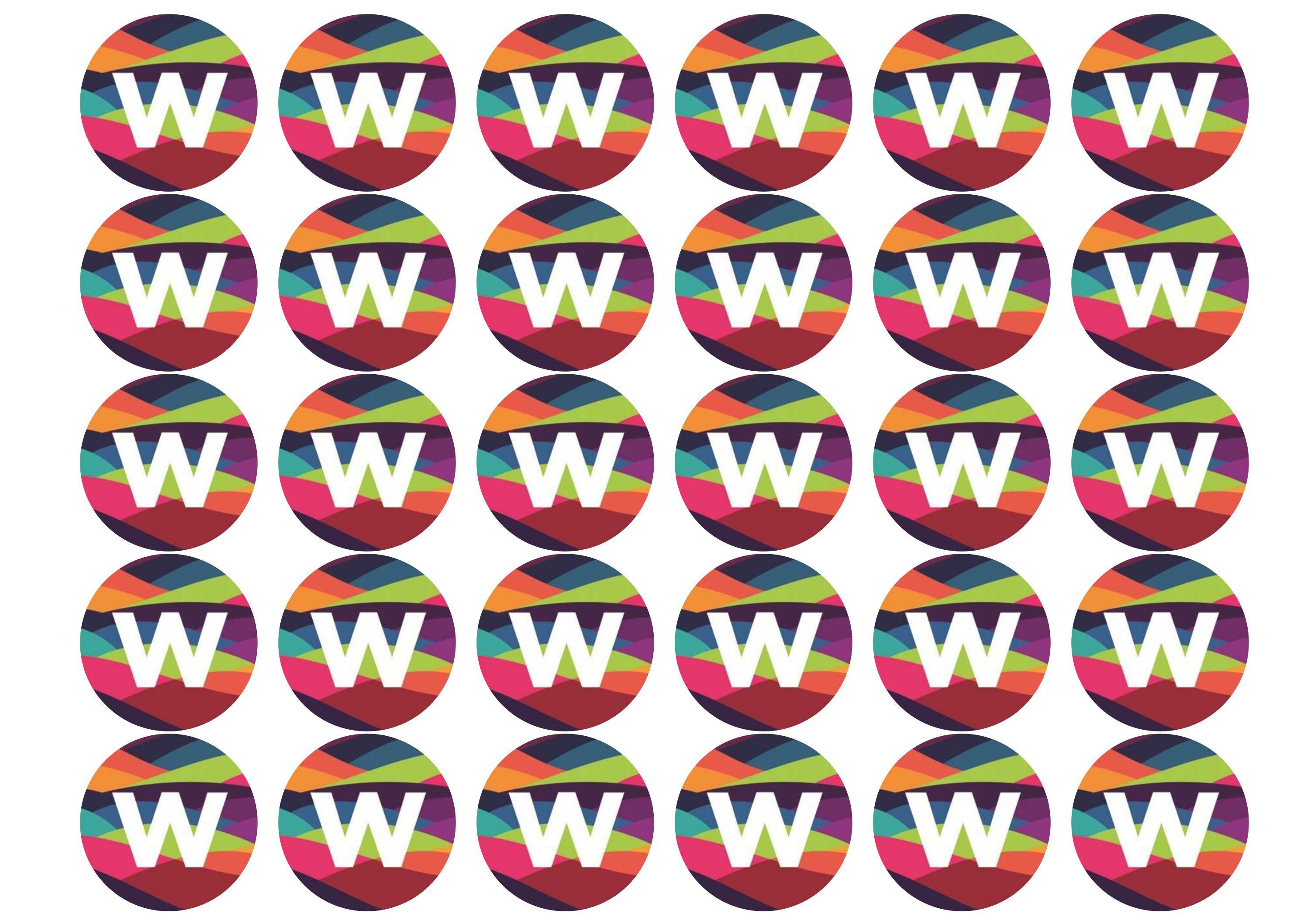 38mm printed edible cupcake toppers