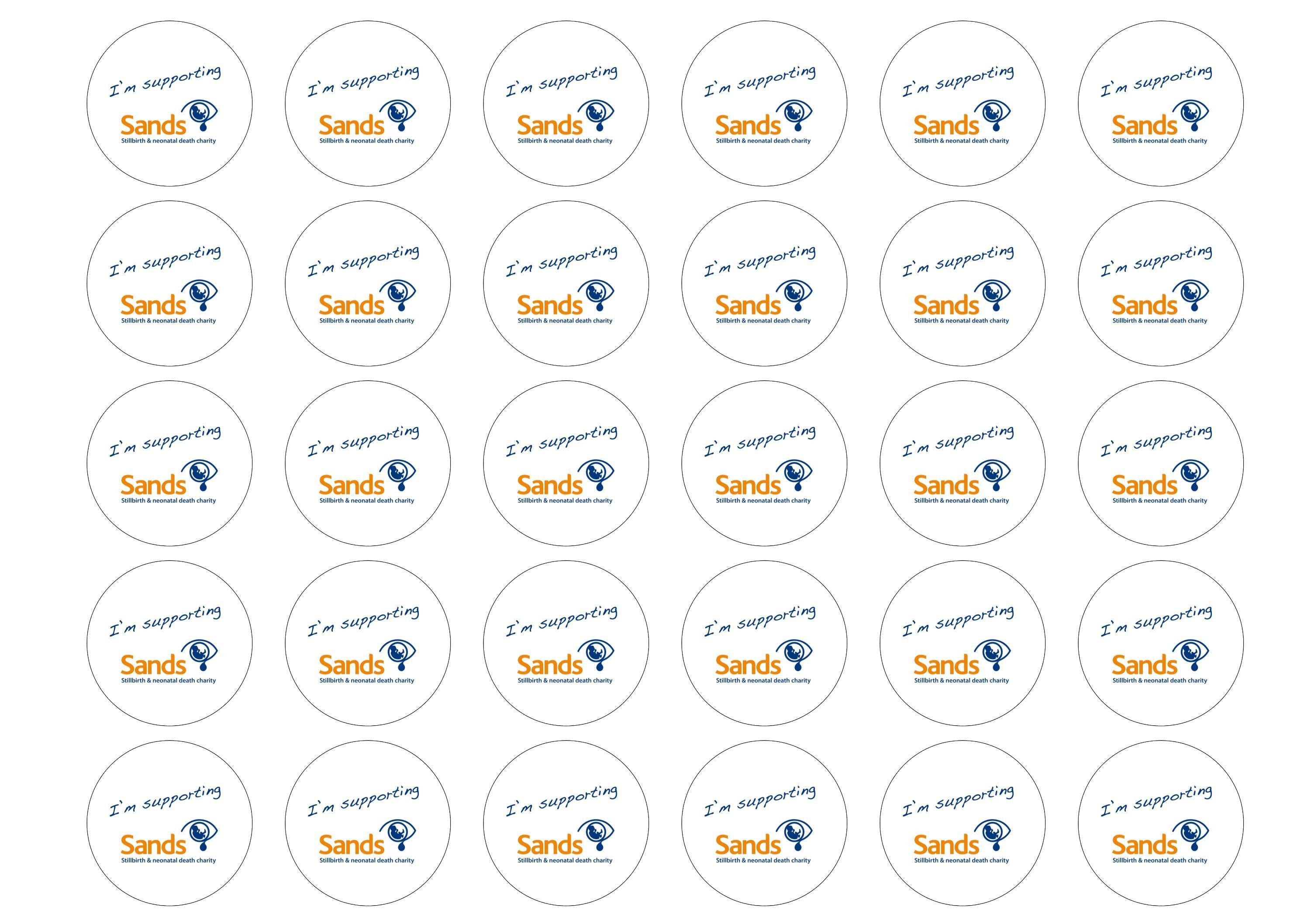 38mm printed edible cupcake toppers