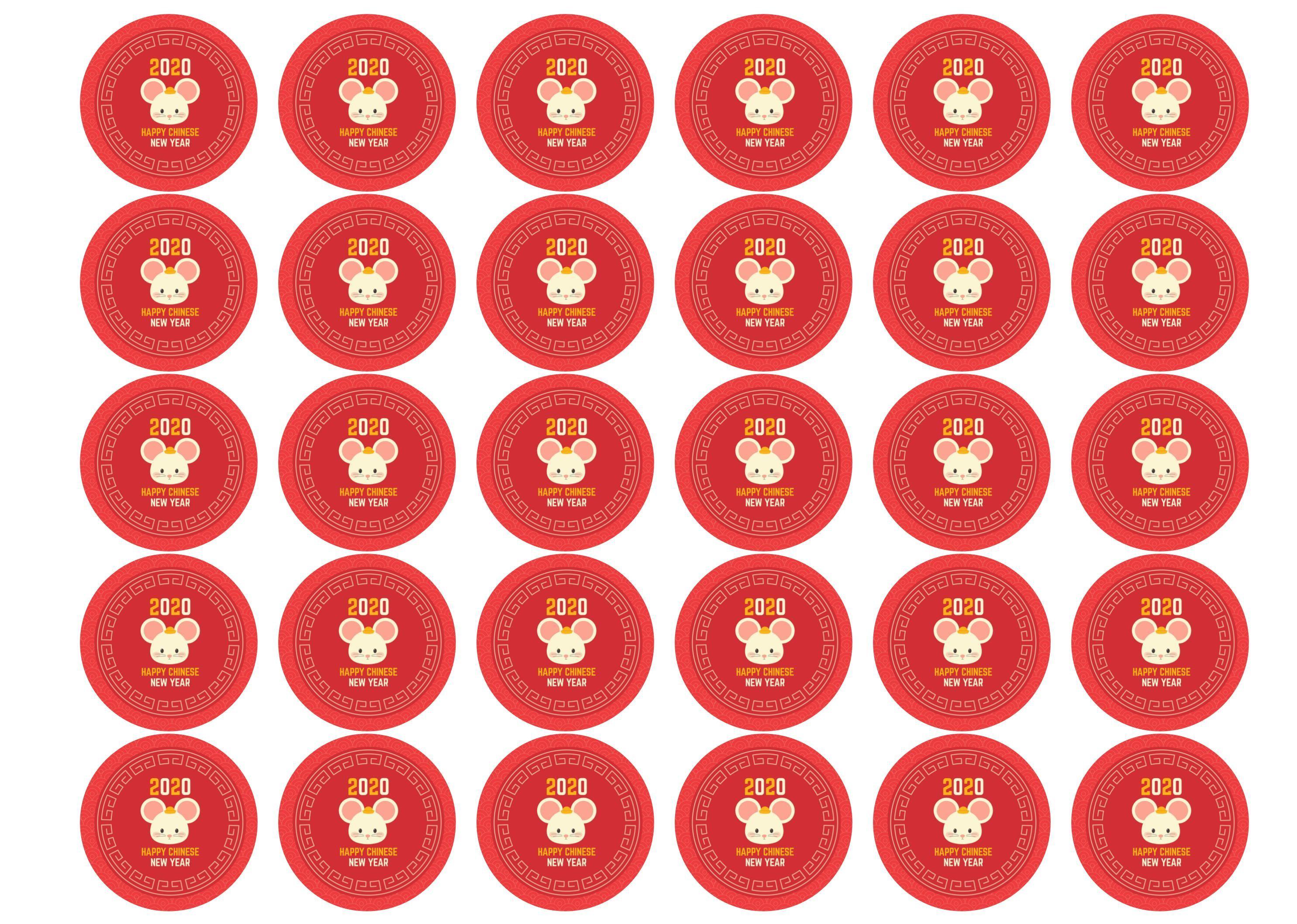 30 edible toppers celebrating 2020 - the Year of the Rat for Chinese New Year