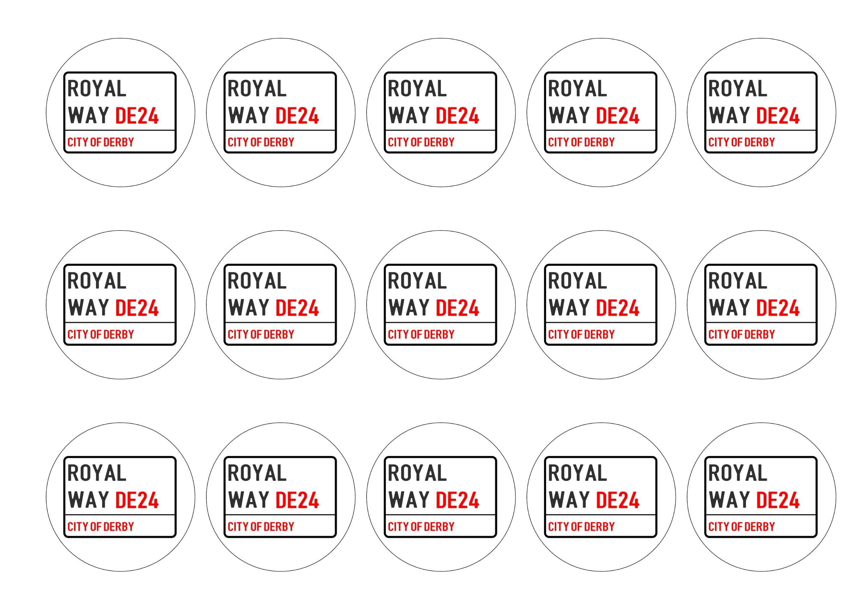 50mm printed edible cupcake toppers
