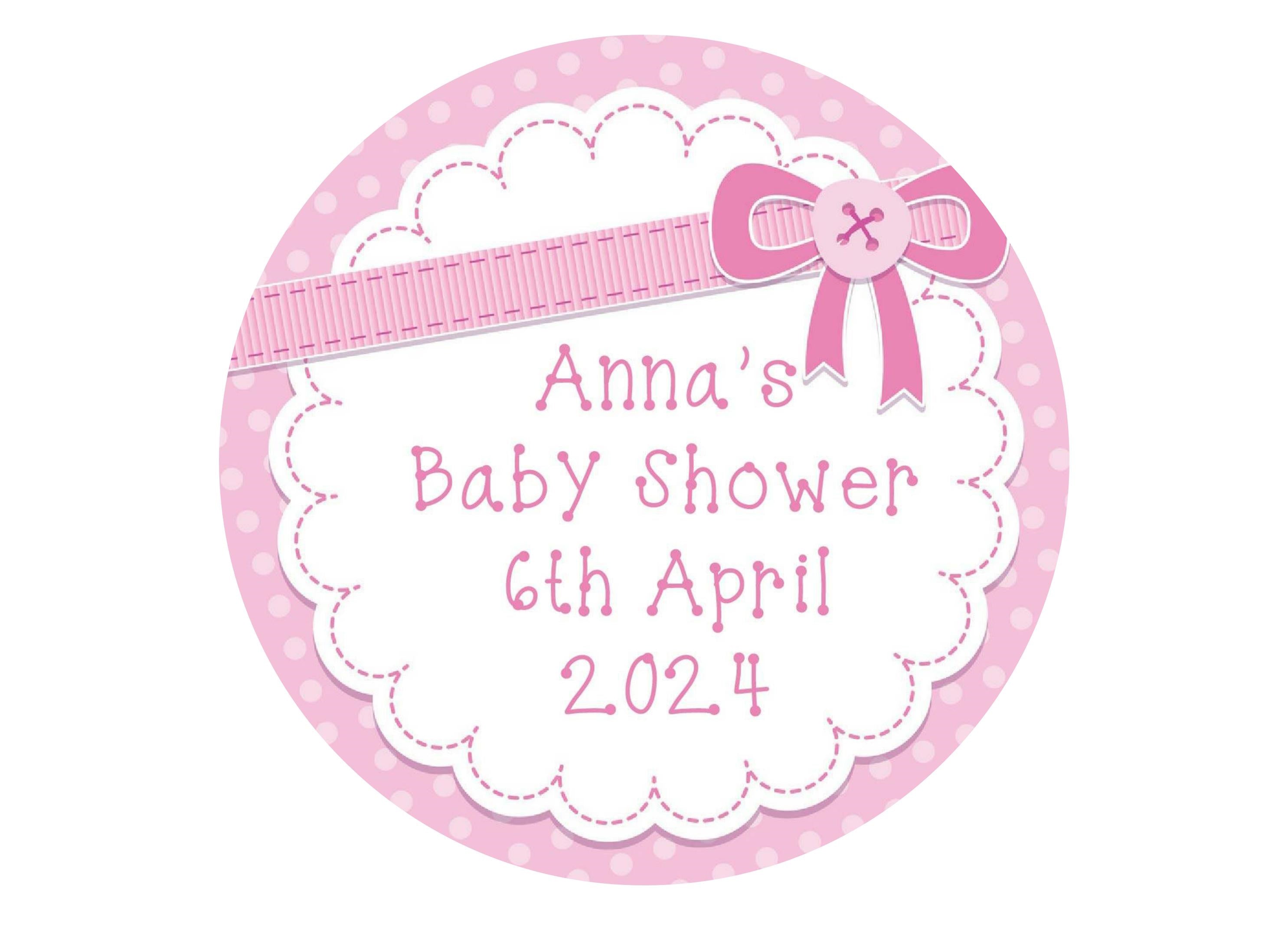 Large personalised baby shower cake topper