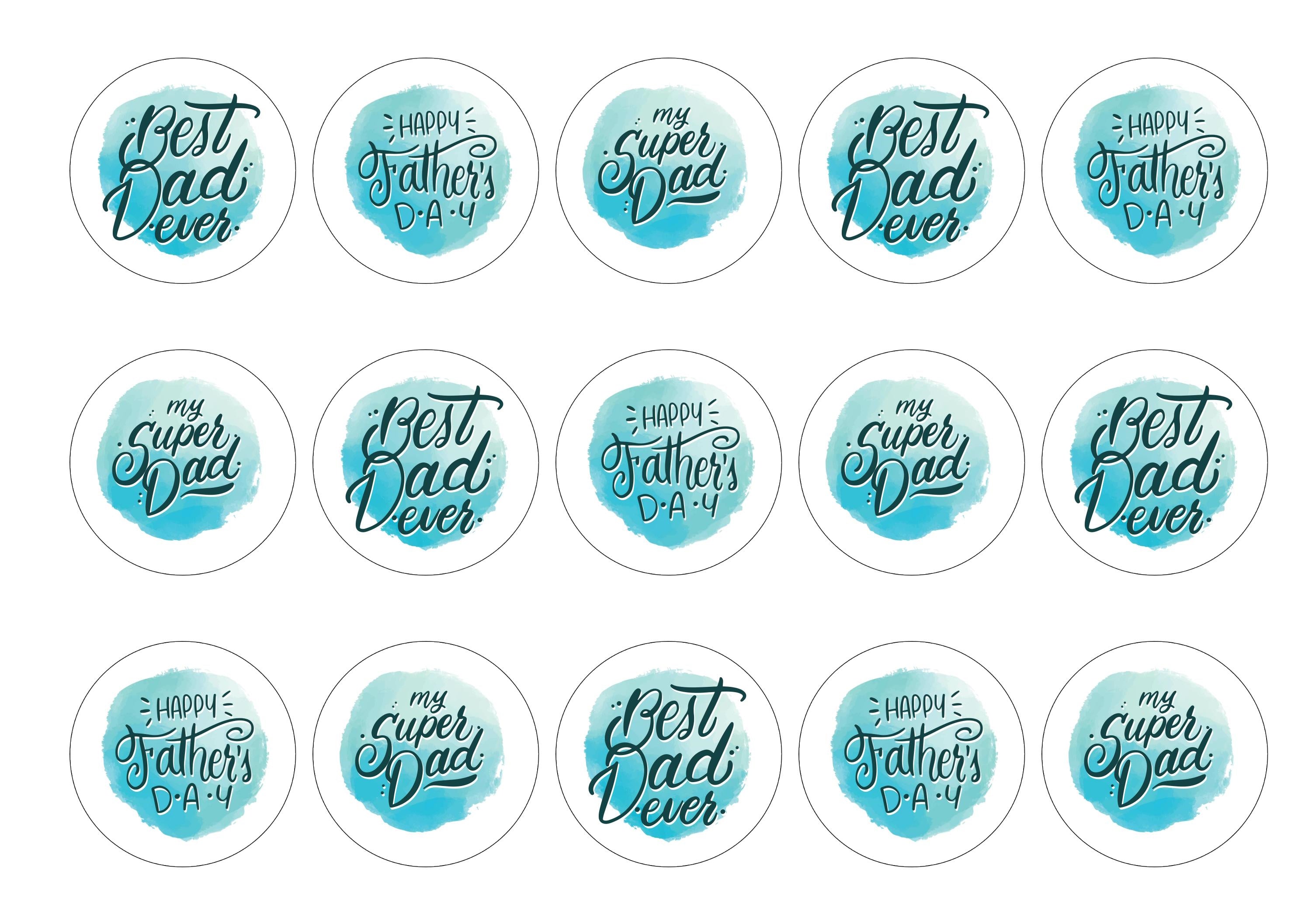 15 Best Dad Ever cupcake toppers for Father's Day