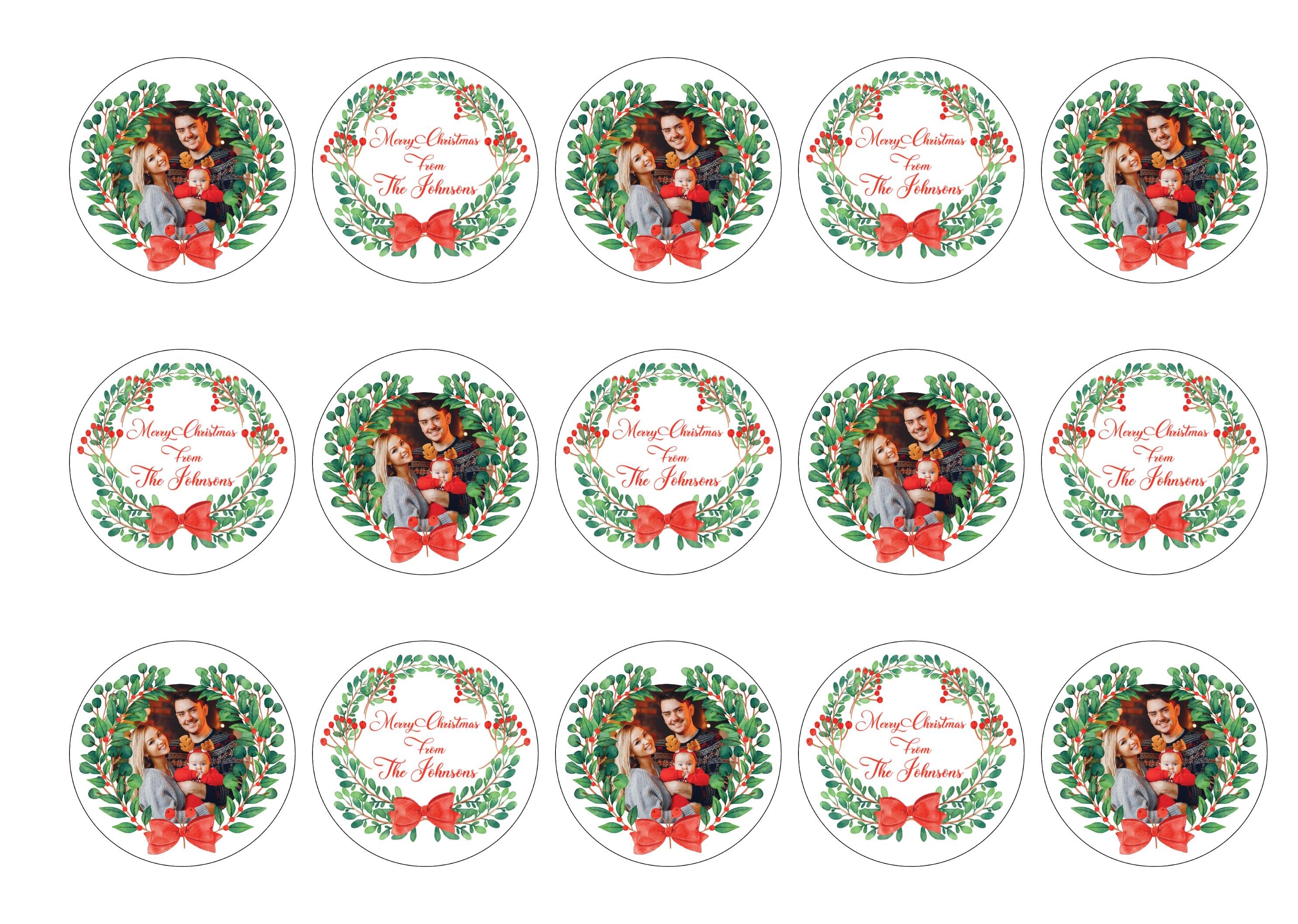 Christmas Frames "Merry Christmas From..." - Personalised Photo Toppers