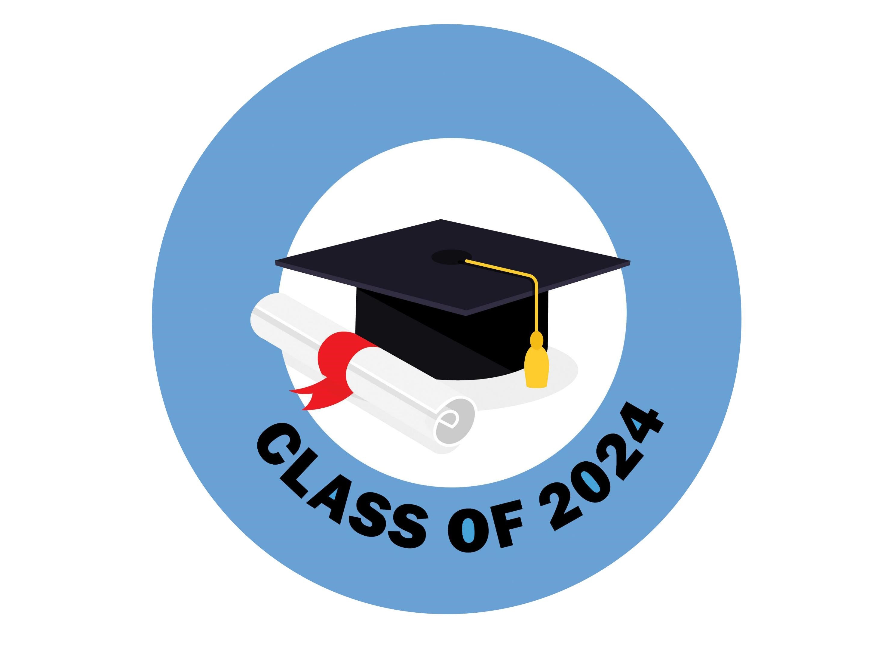 Large Class of 2024 cake topper