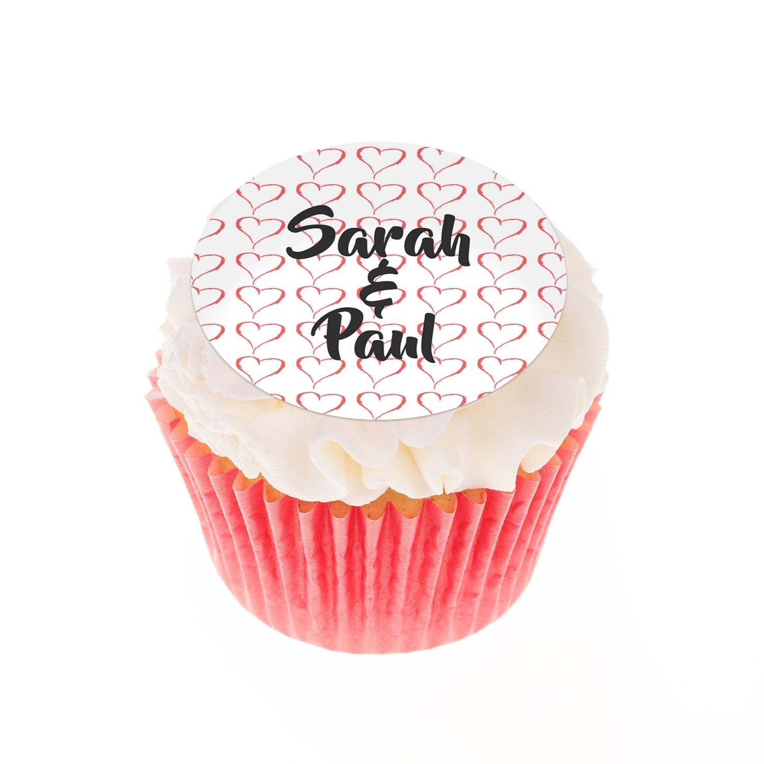 Personalised engagement cupcake toppers 