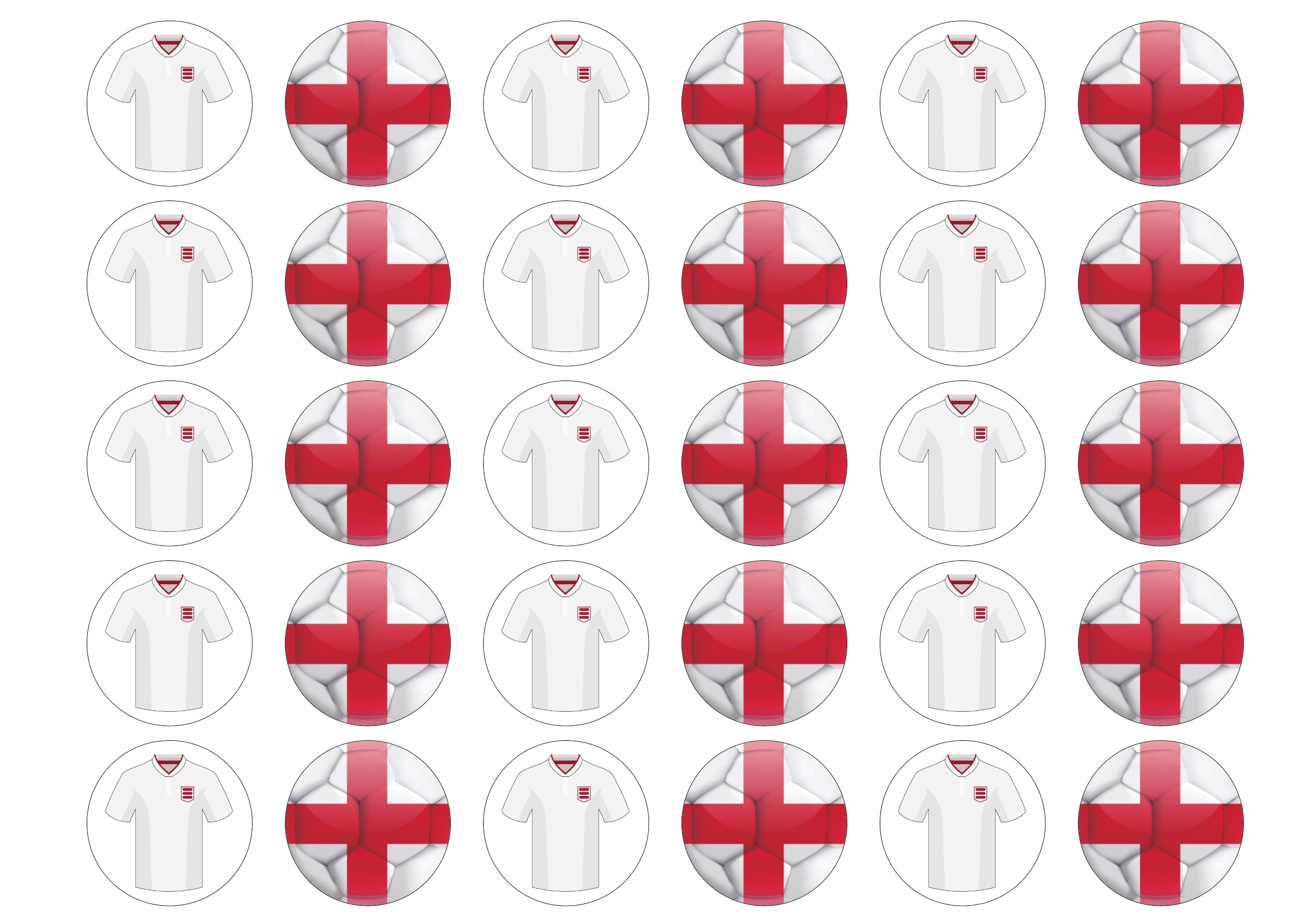 England Football Shirts and Flags
