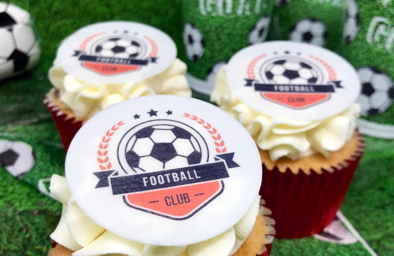 Football edible toppers that can be used as cake toppers or pie toppers