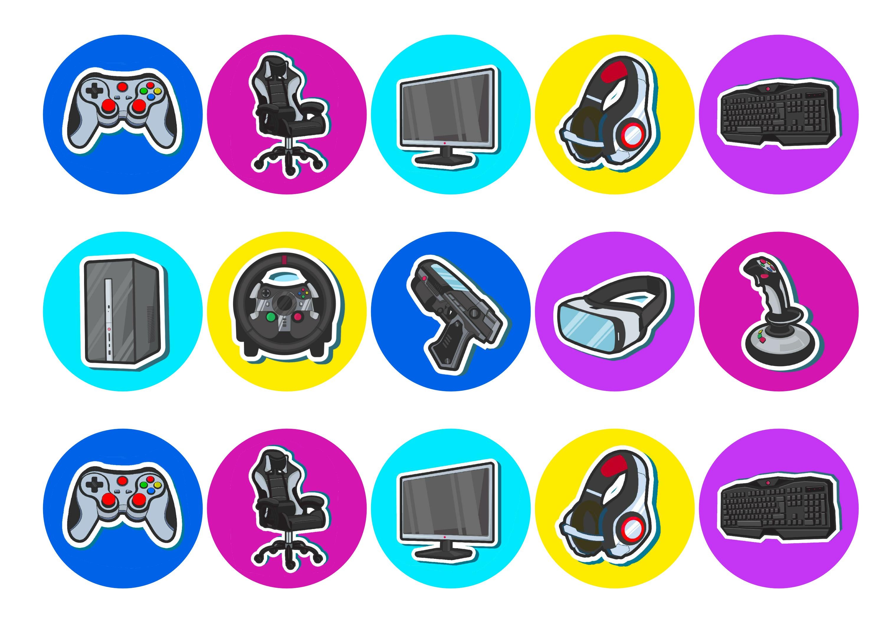 15 Gaming cupcake toppers inspired by Xbox and Playstation