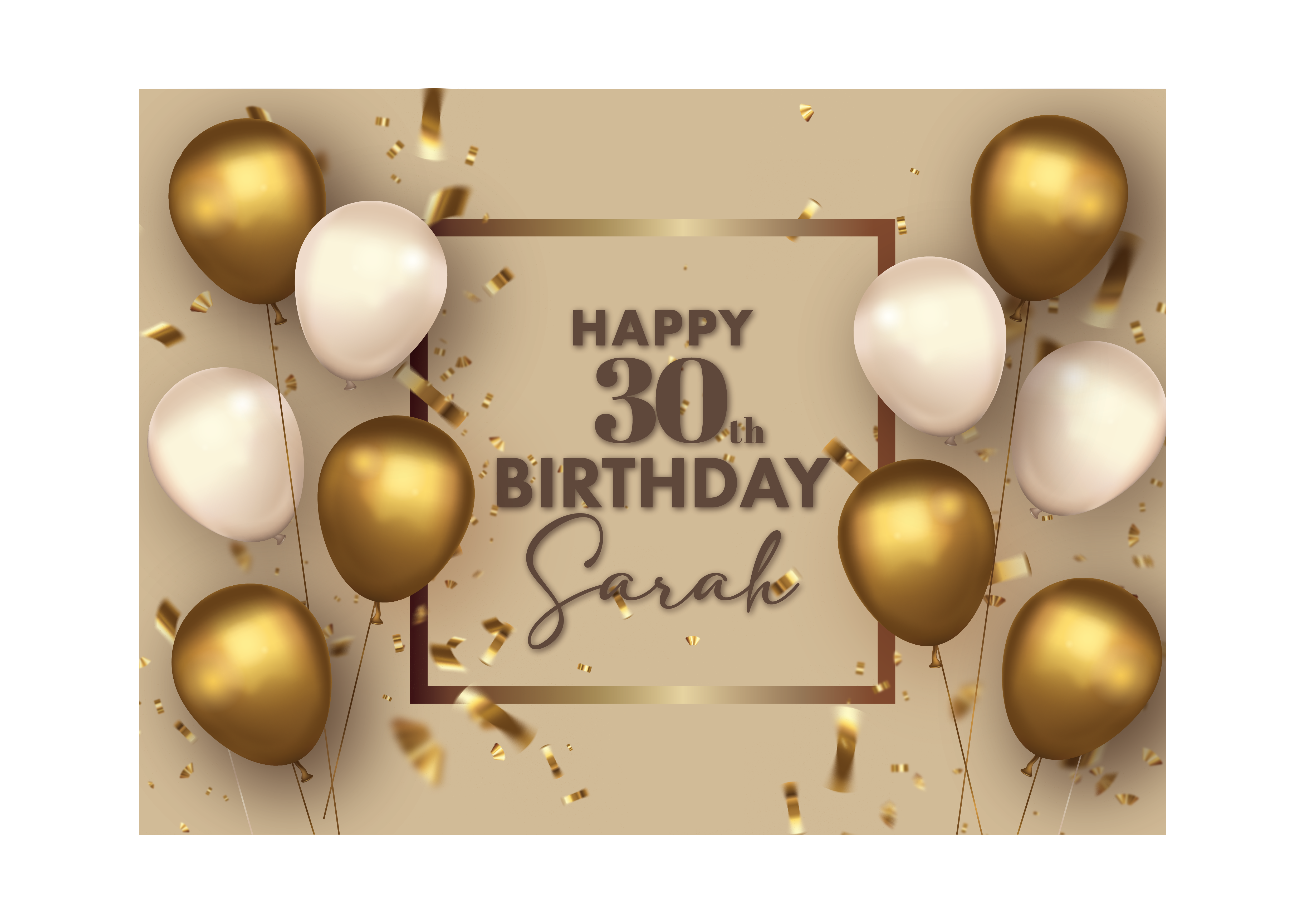 Personalised Costco Size Birthday Balloon Topper