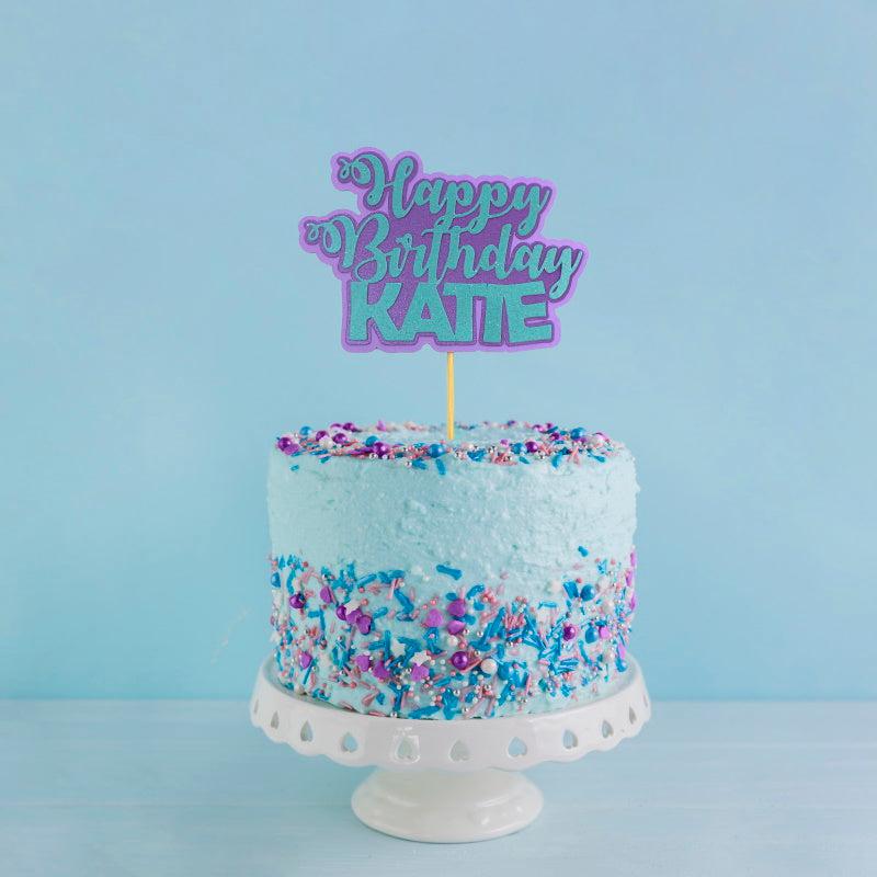3 layer Happy Birthday Cake Topper