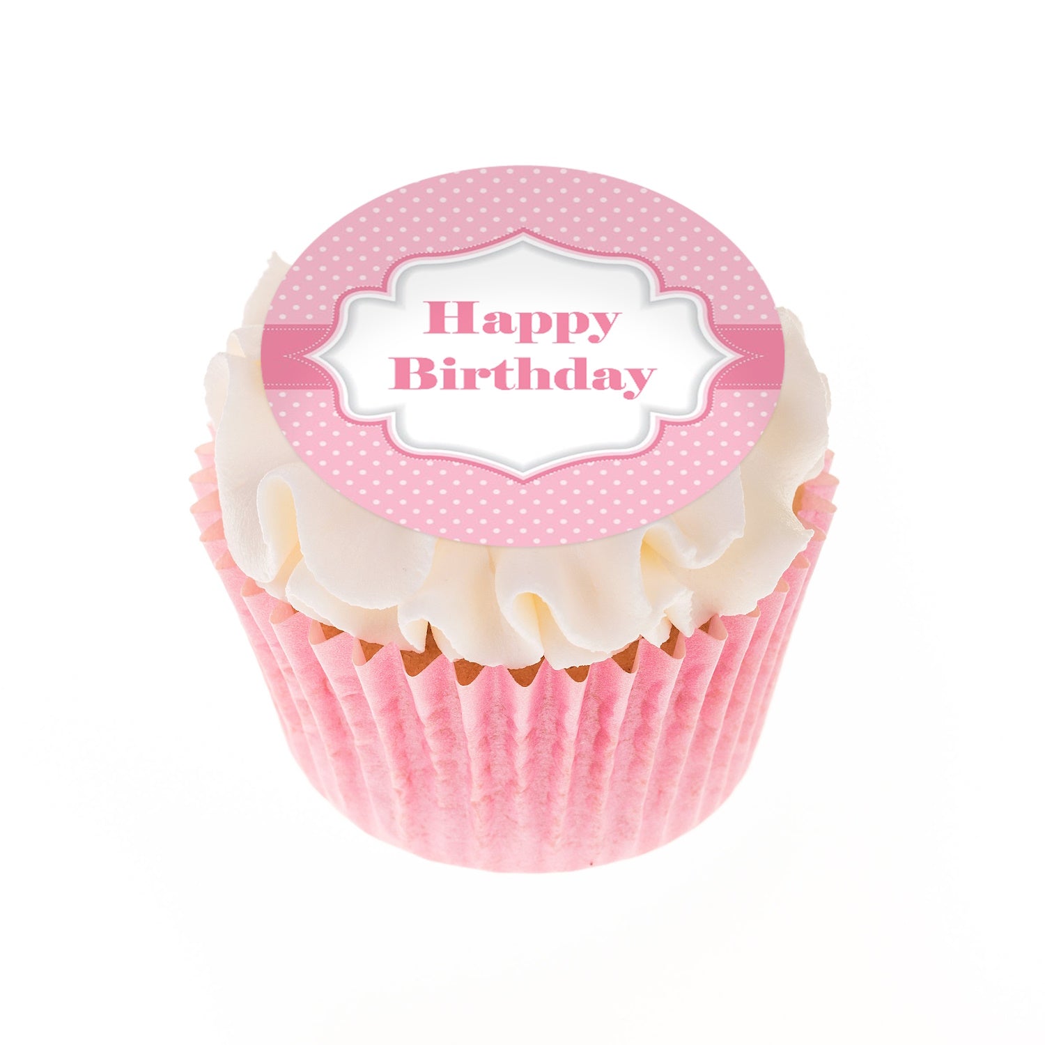 Edible Happy Birthday cupcake toppers