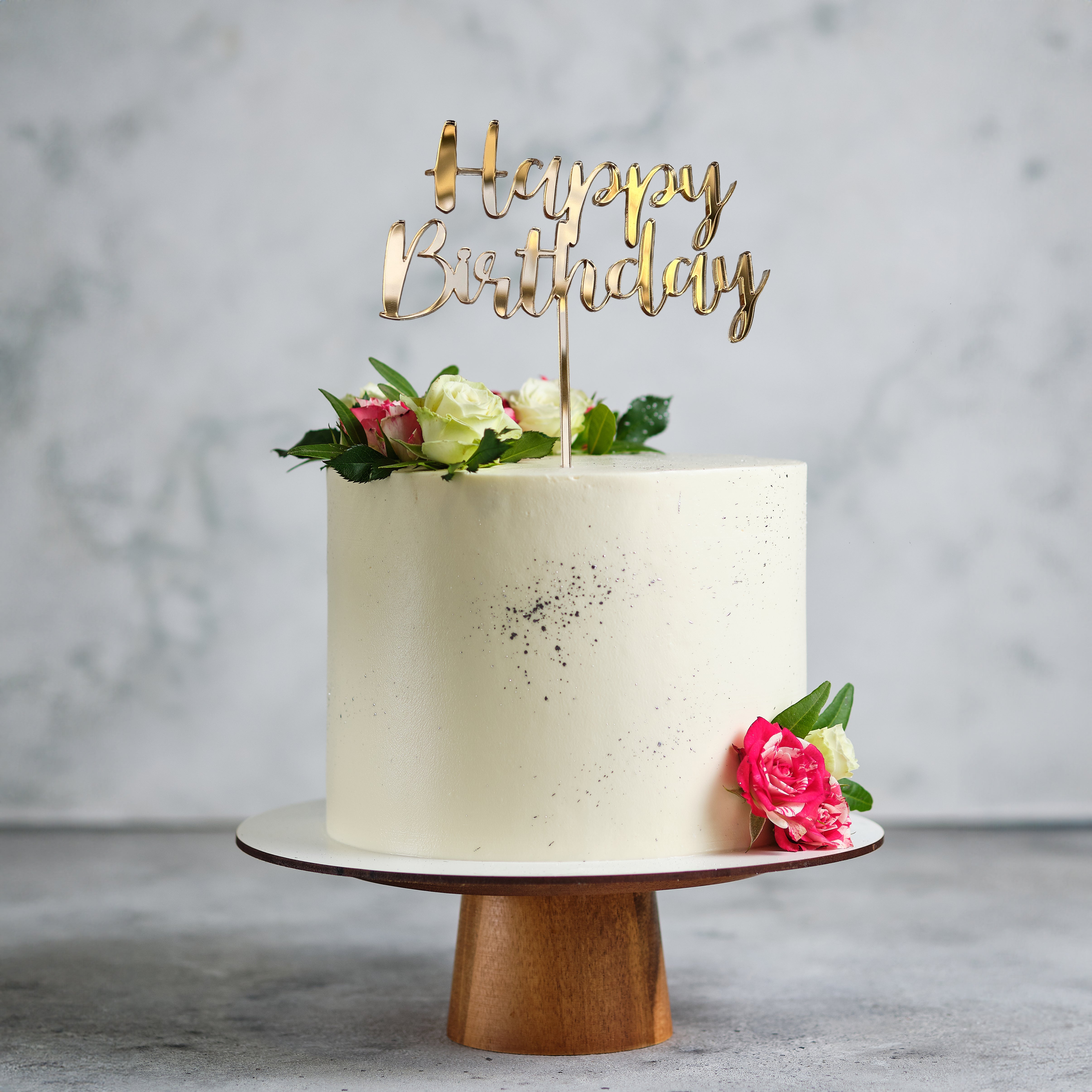 Happy Birthday Acrylic Cake Topper