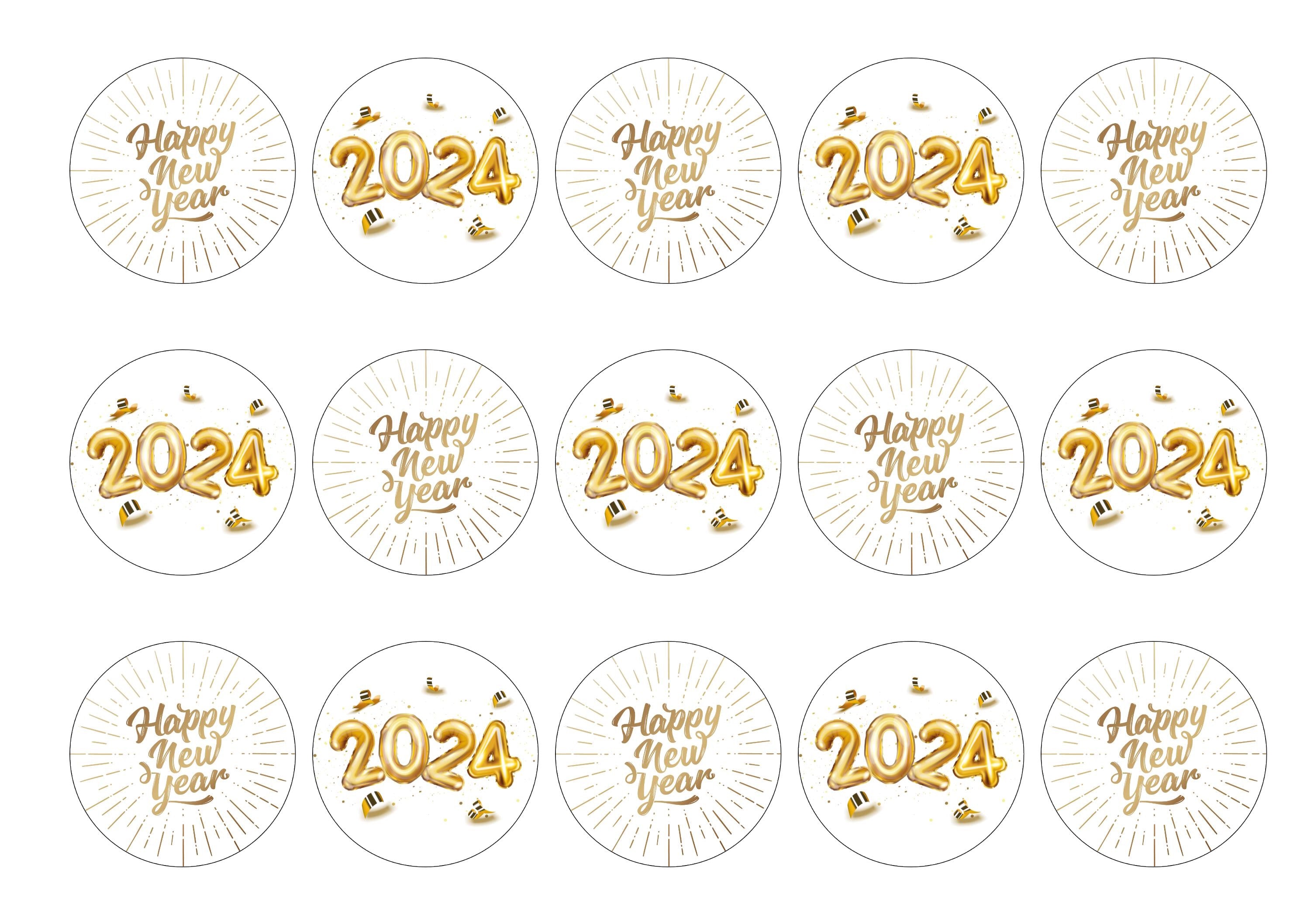 Happy New Year 2024 Balloons