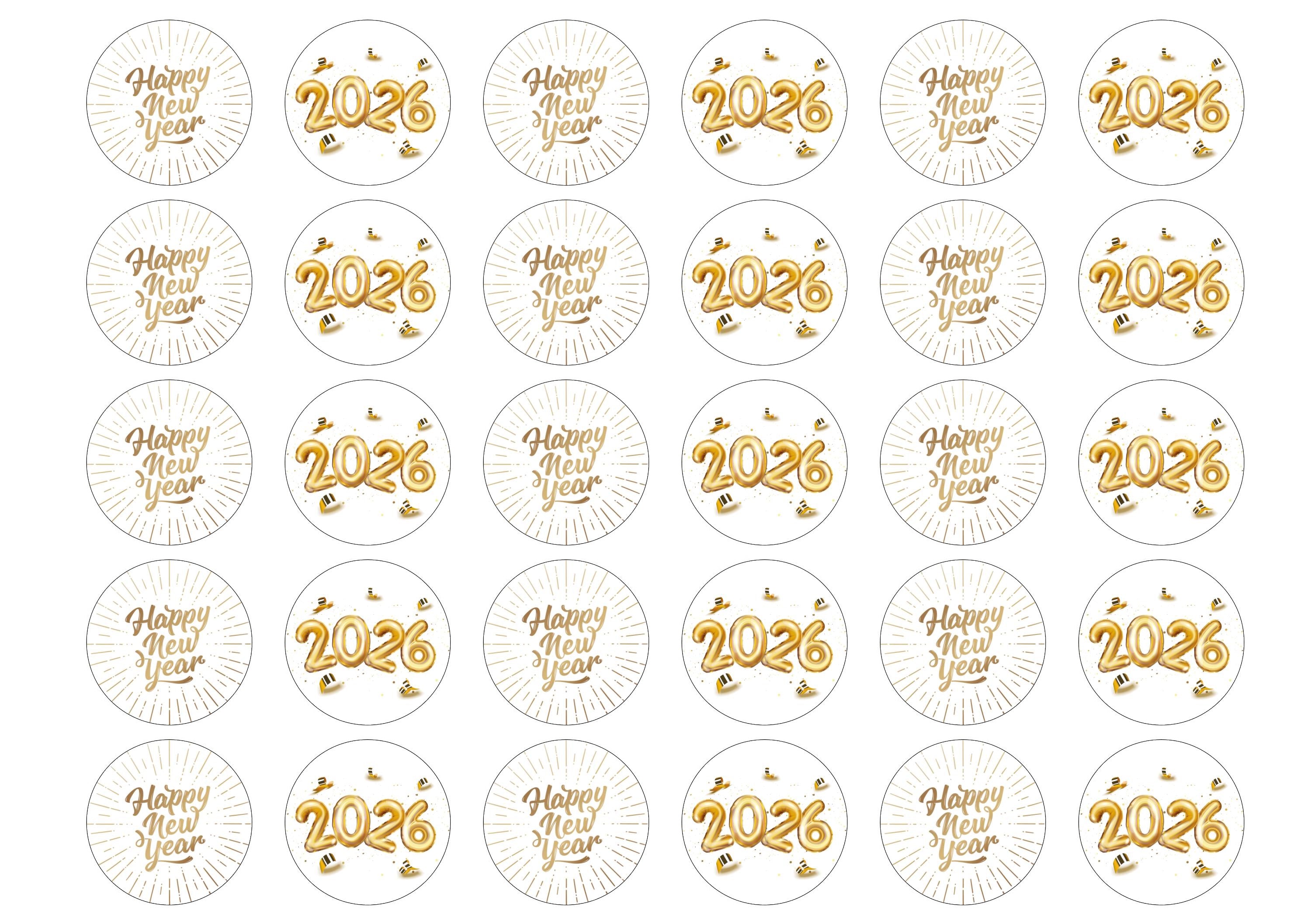 Happy New Year 2026 Balloons