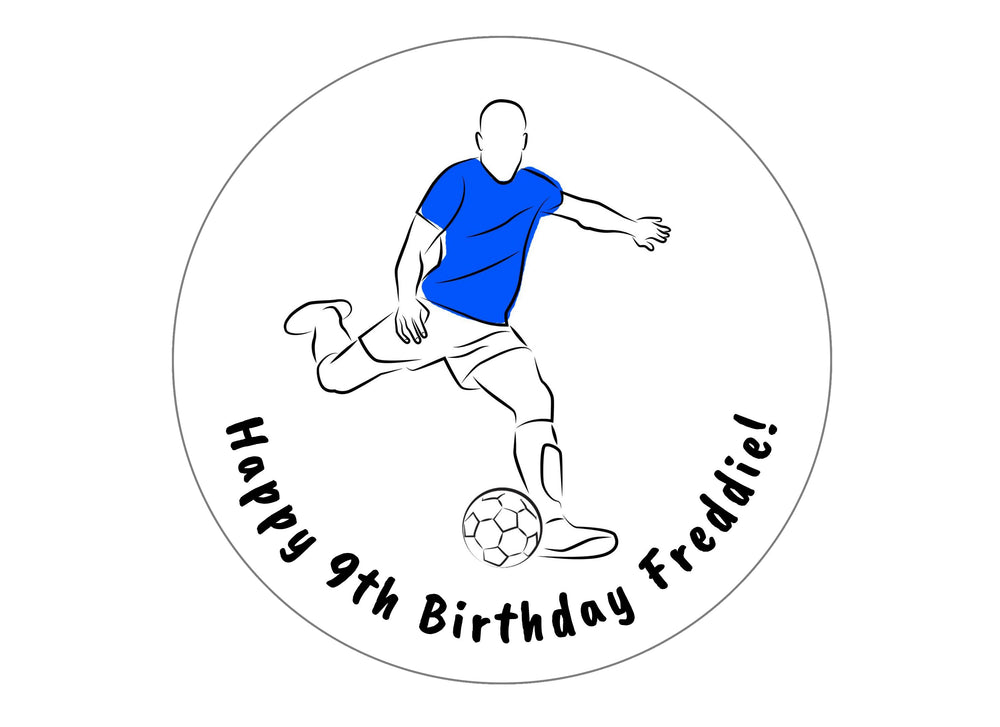 Edible cake toppers | Personalised Football Player | Edibilis