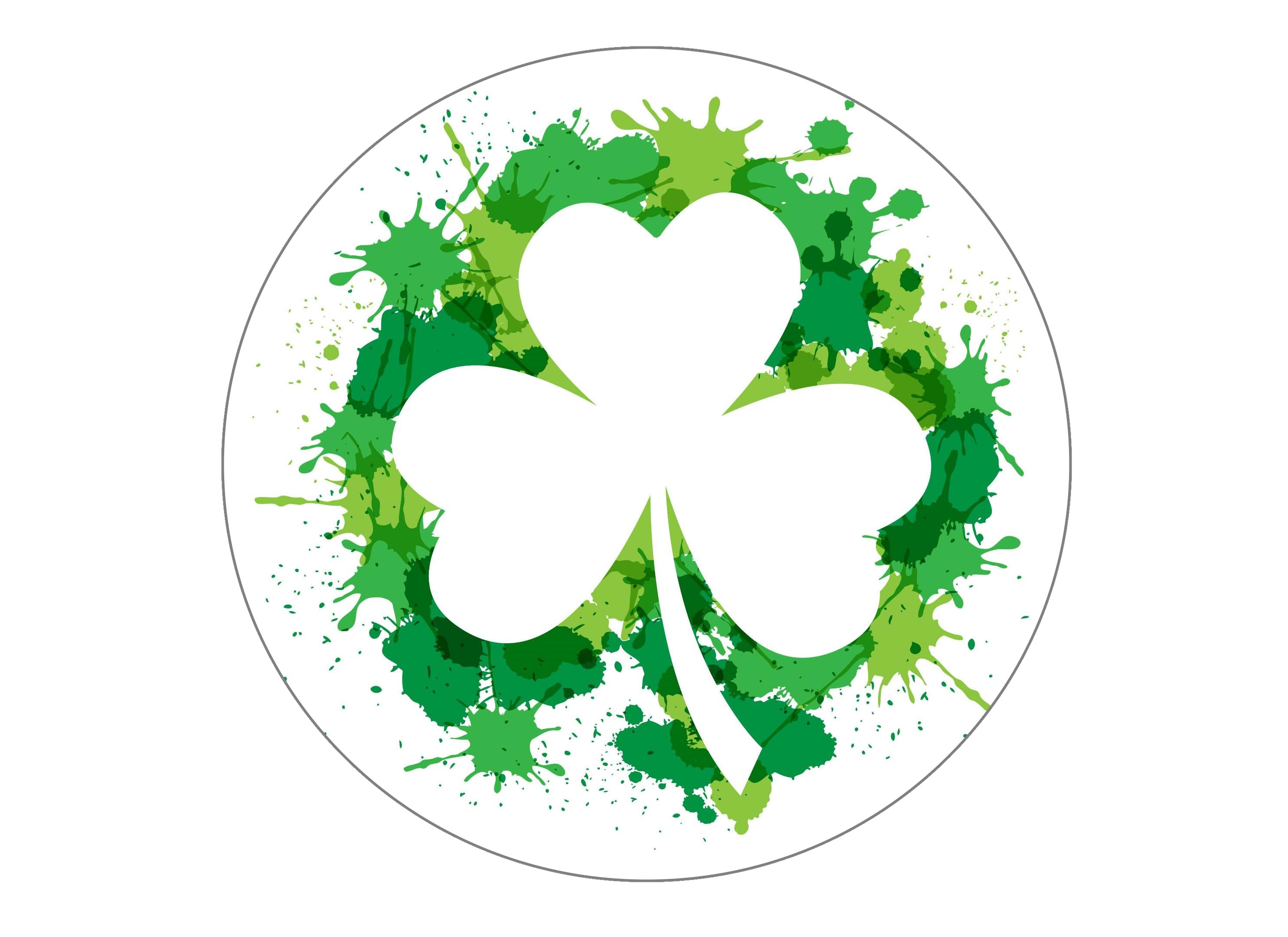 Large Shamrock design cake topper