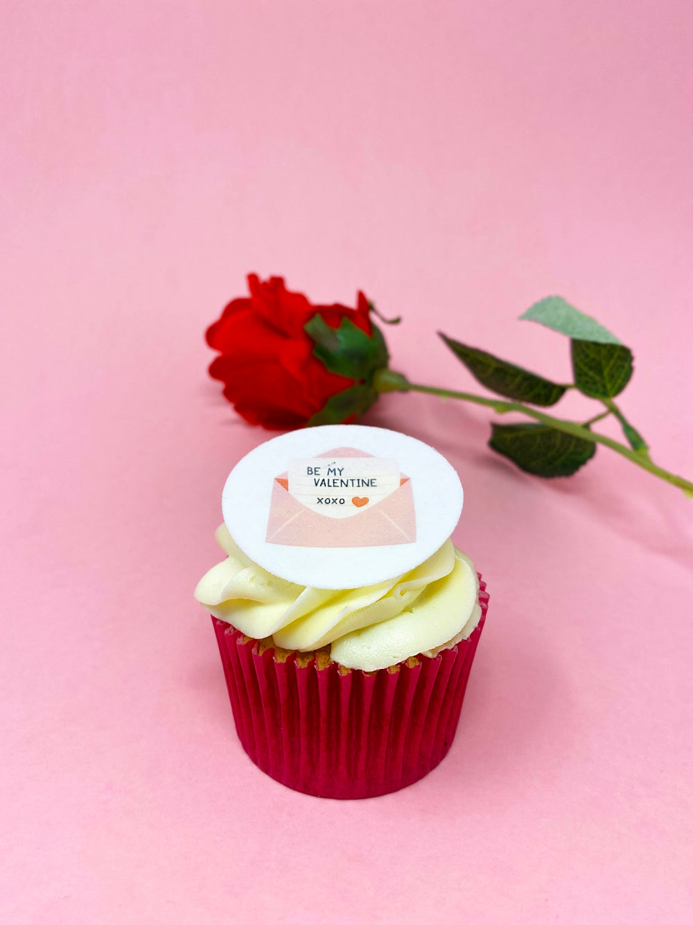 Be My Valentines edible cupcake toppers