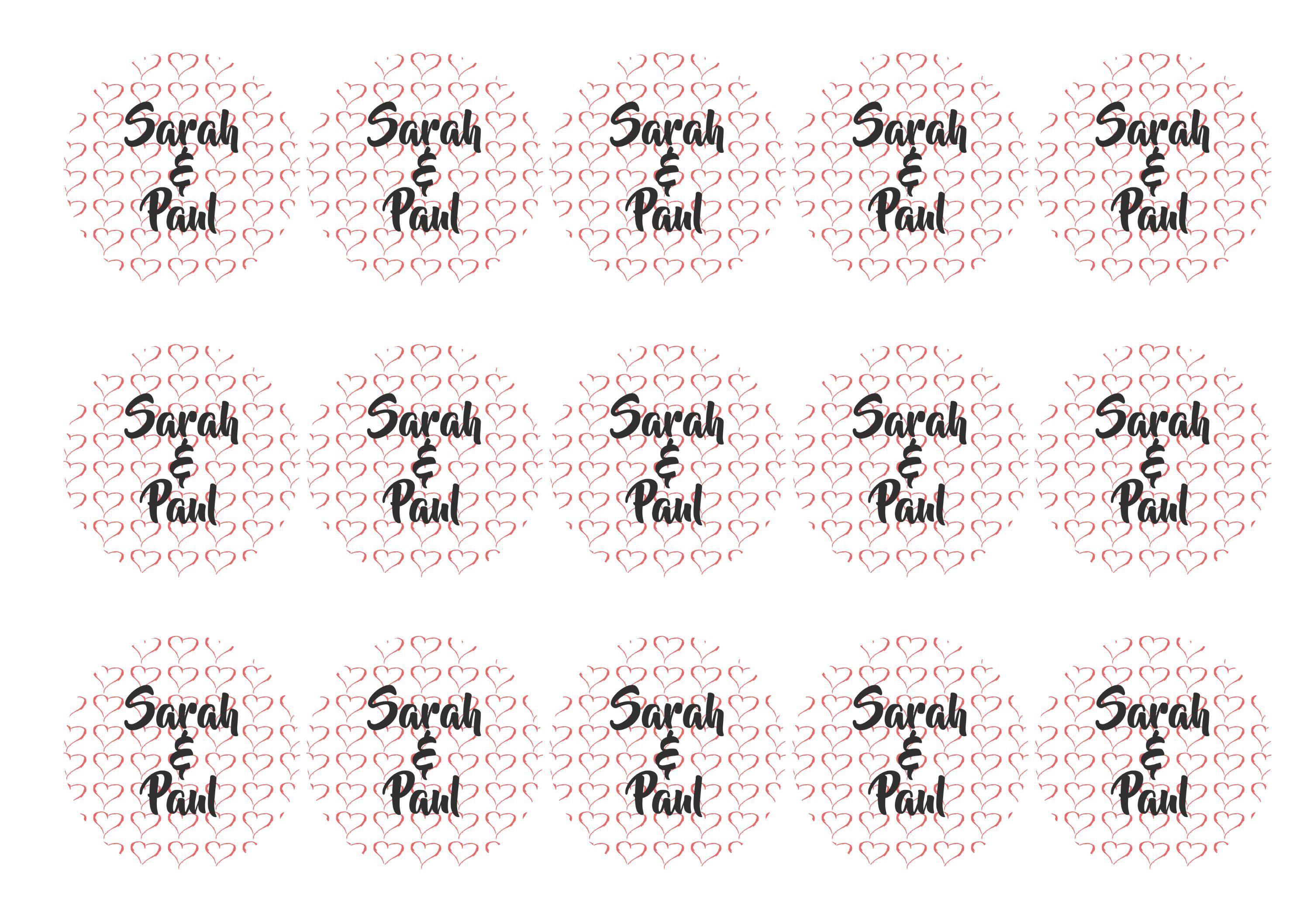 50mm printed edible cupcake toppers