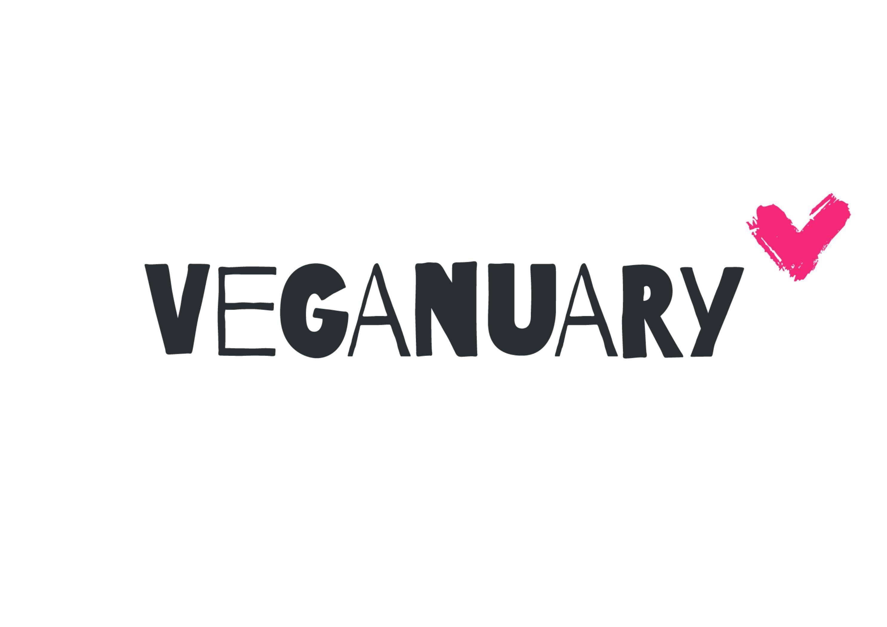 A4 edible topper with the Veganuary Pink logo