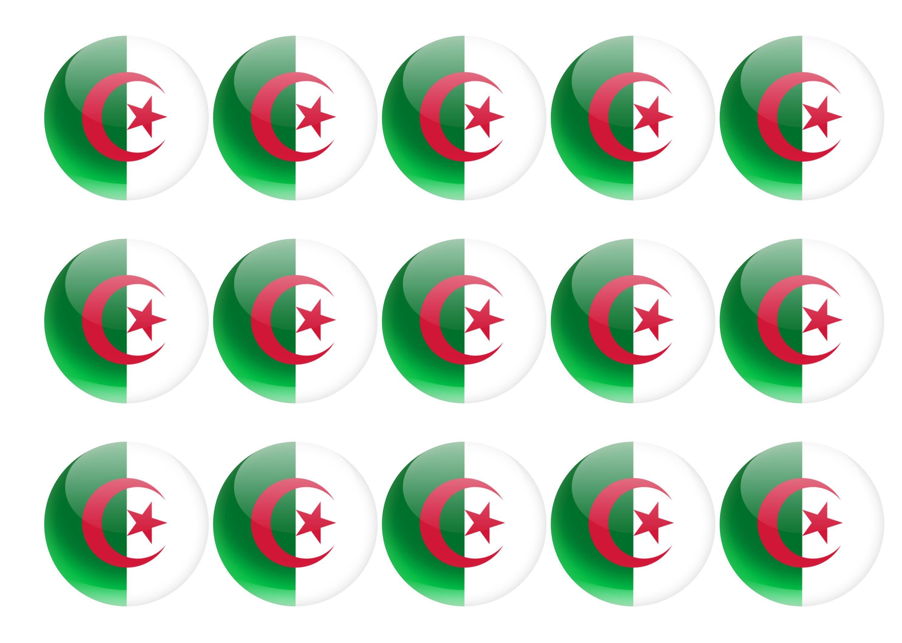50mm printed edible cupcake toppers - Algeria