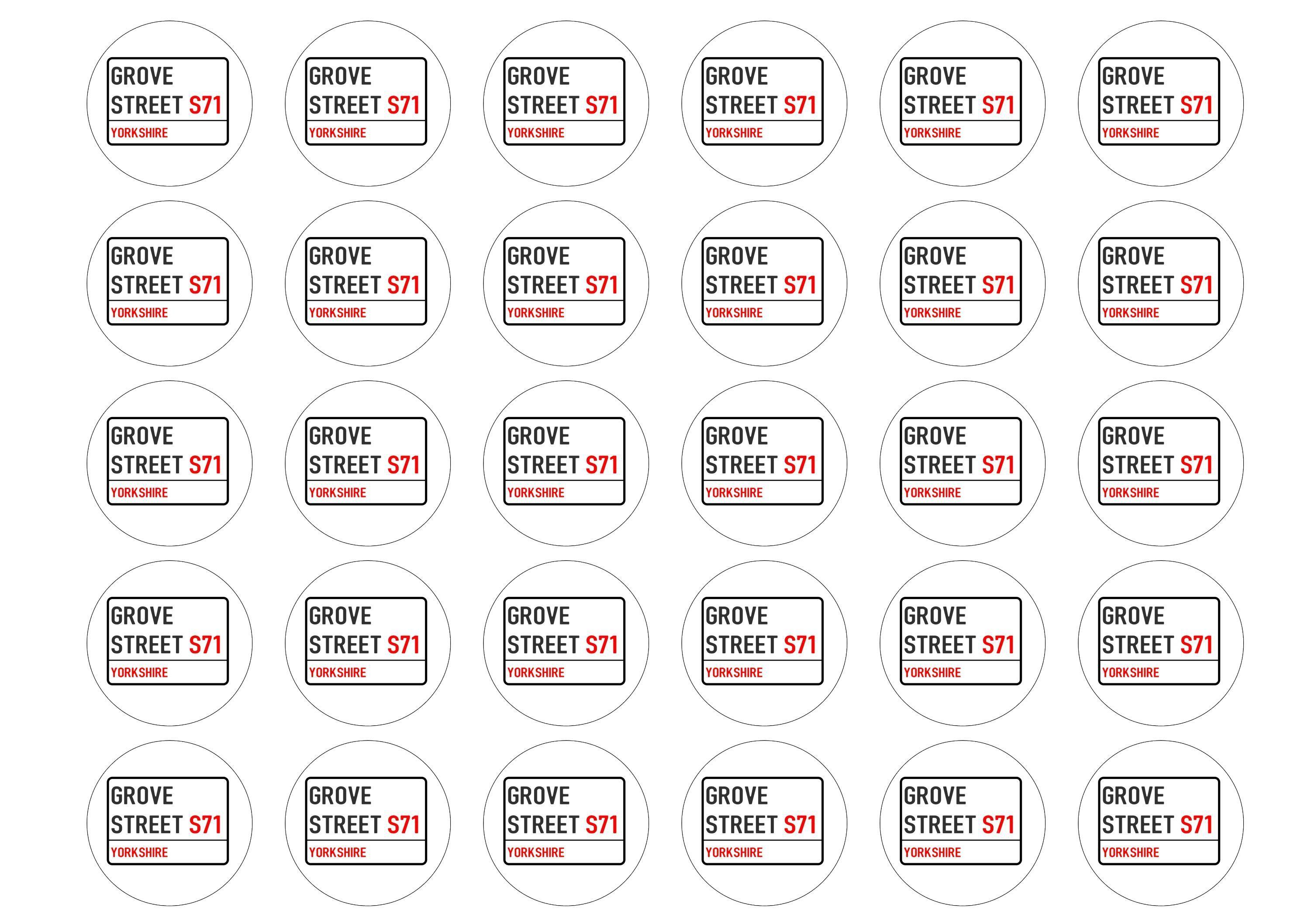 38mm printed edible cupcake toppers