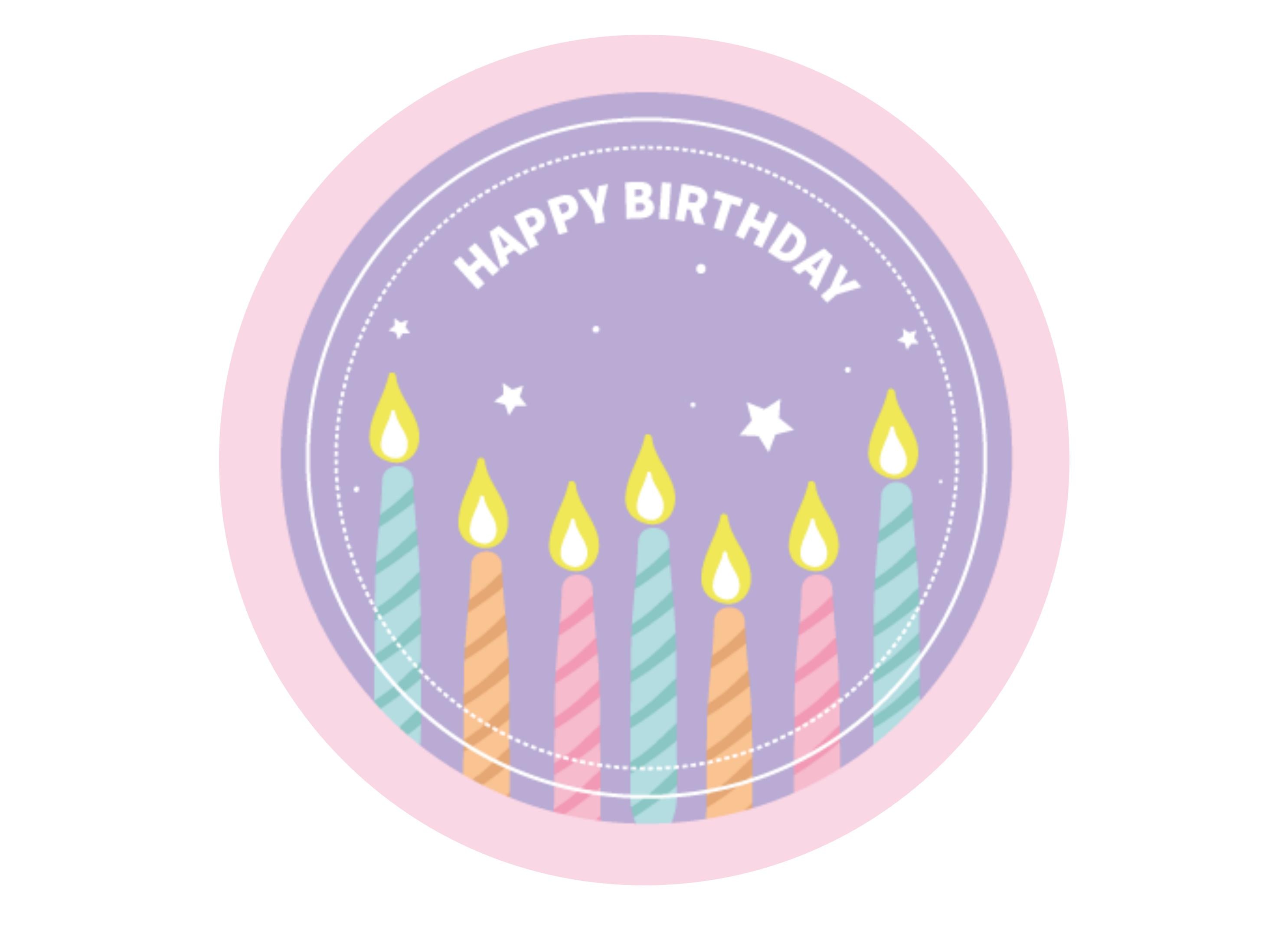 Birthday Lilac-Edible cake toppers-Edibilis