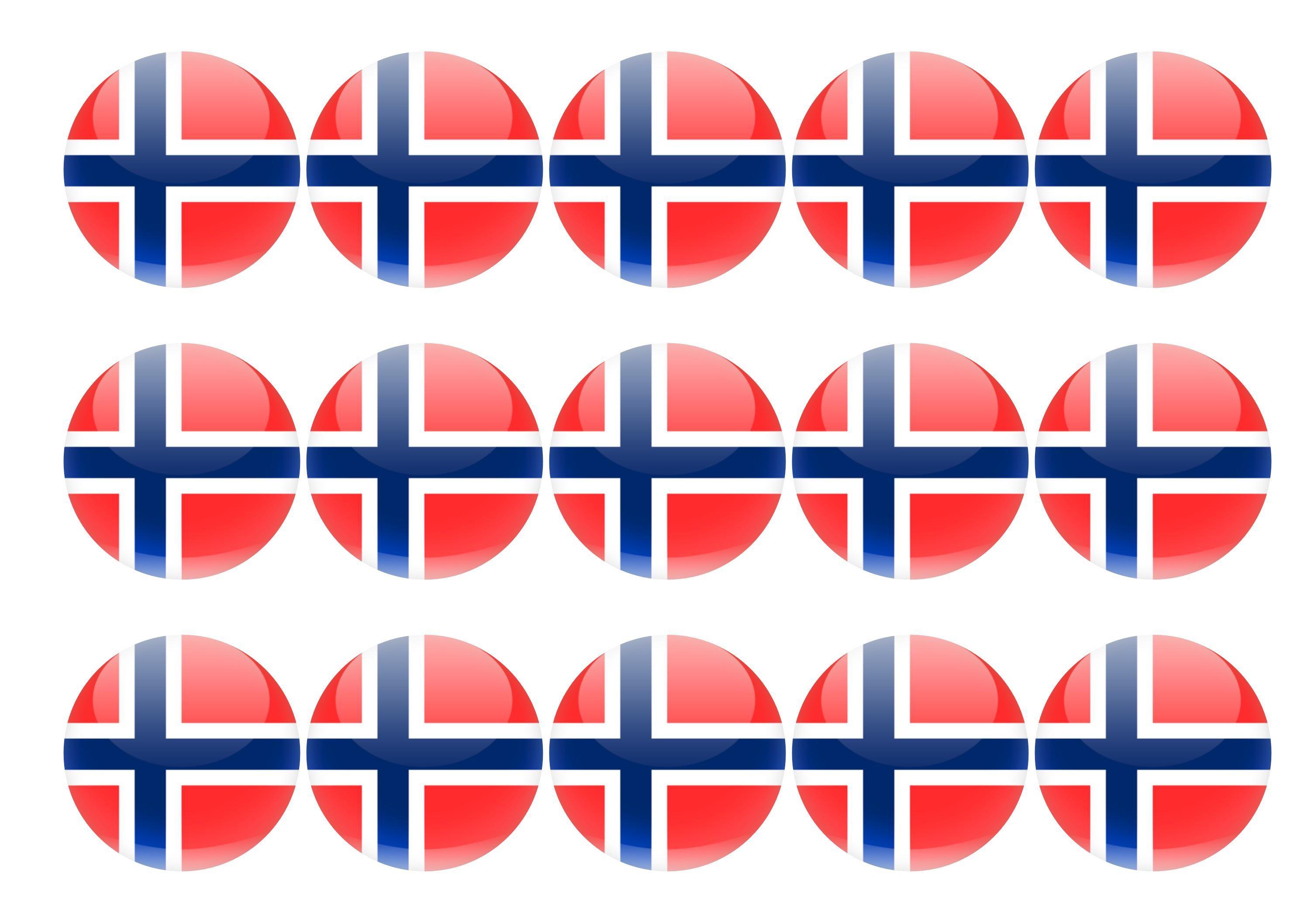 50mm printed edible cupcake toppers - Bouvet Island