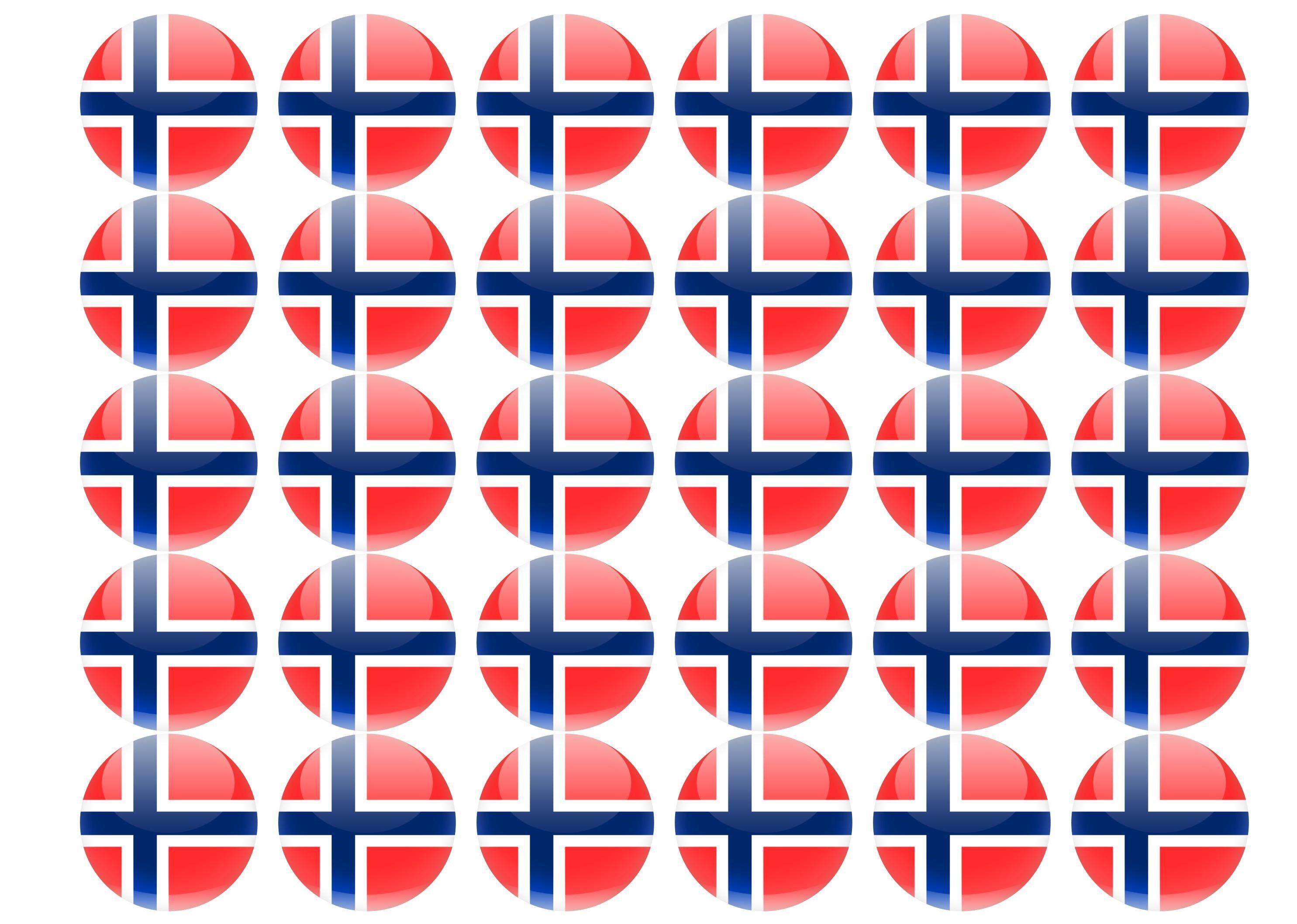 38mm printed edible cupcake toppers - Bouvet Island
