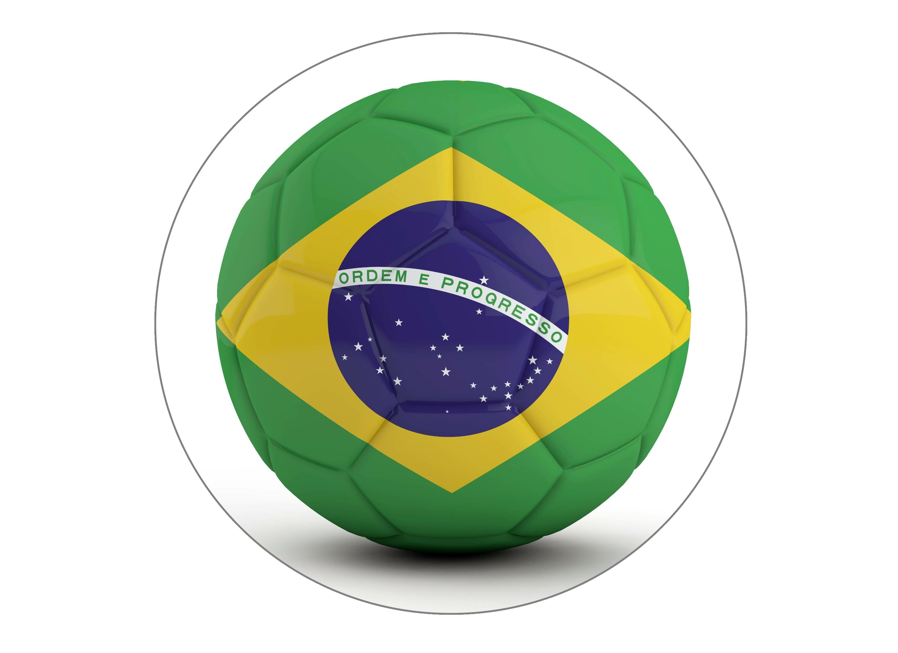 Large Brazillian Flag Cake Topper