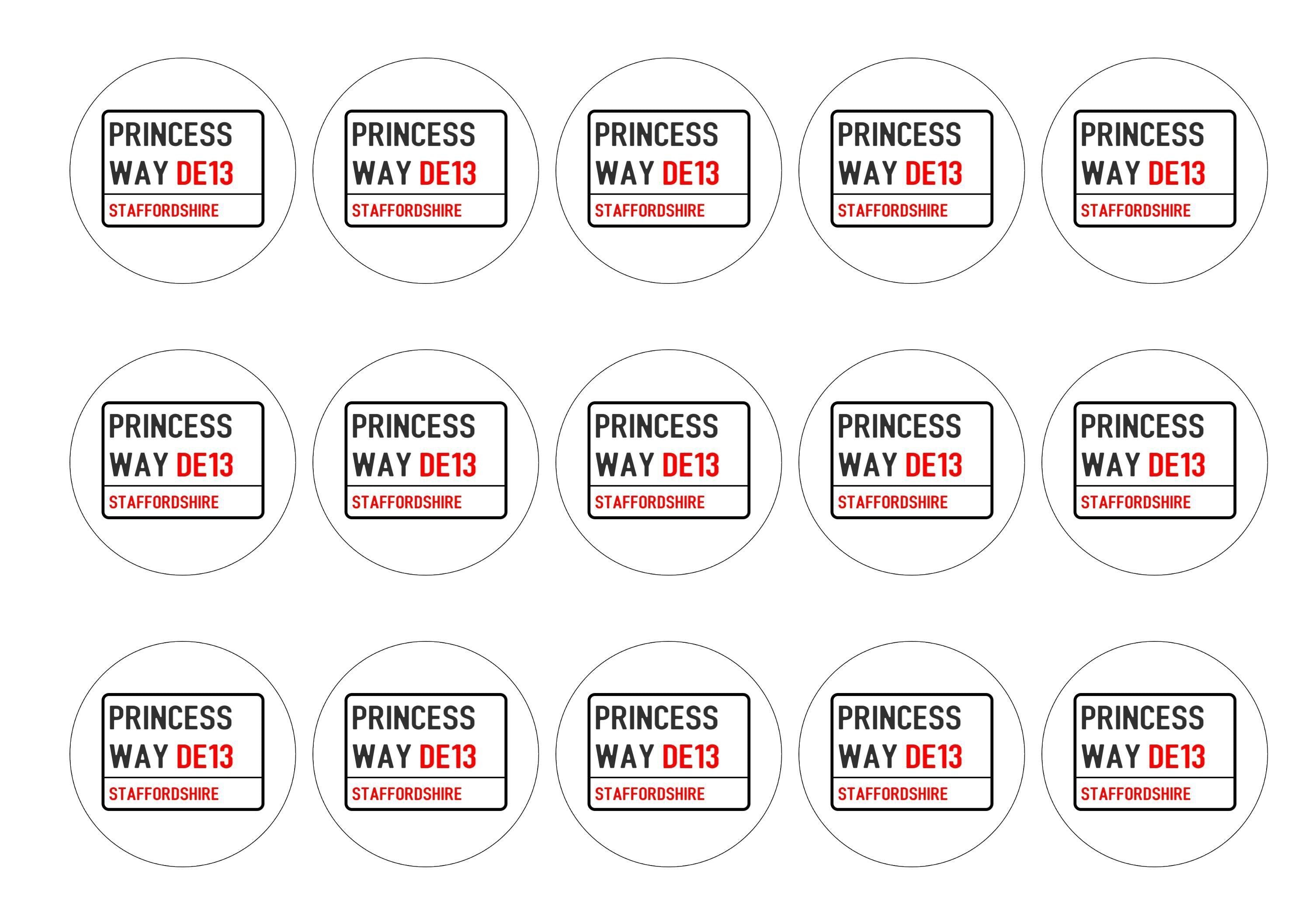 50mm printed edible cupcake toppers