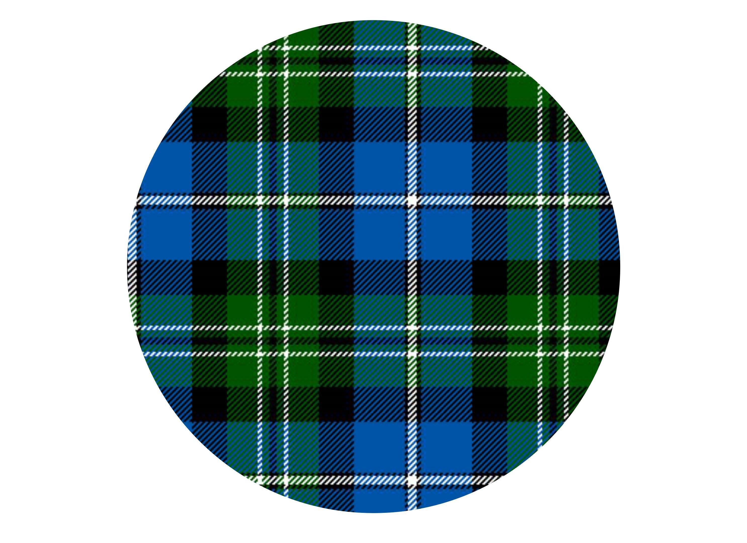 30 edible cupcake toppers Campbell tartan