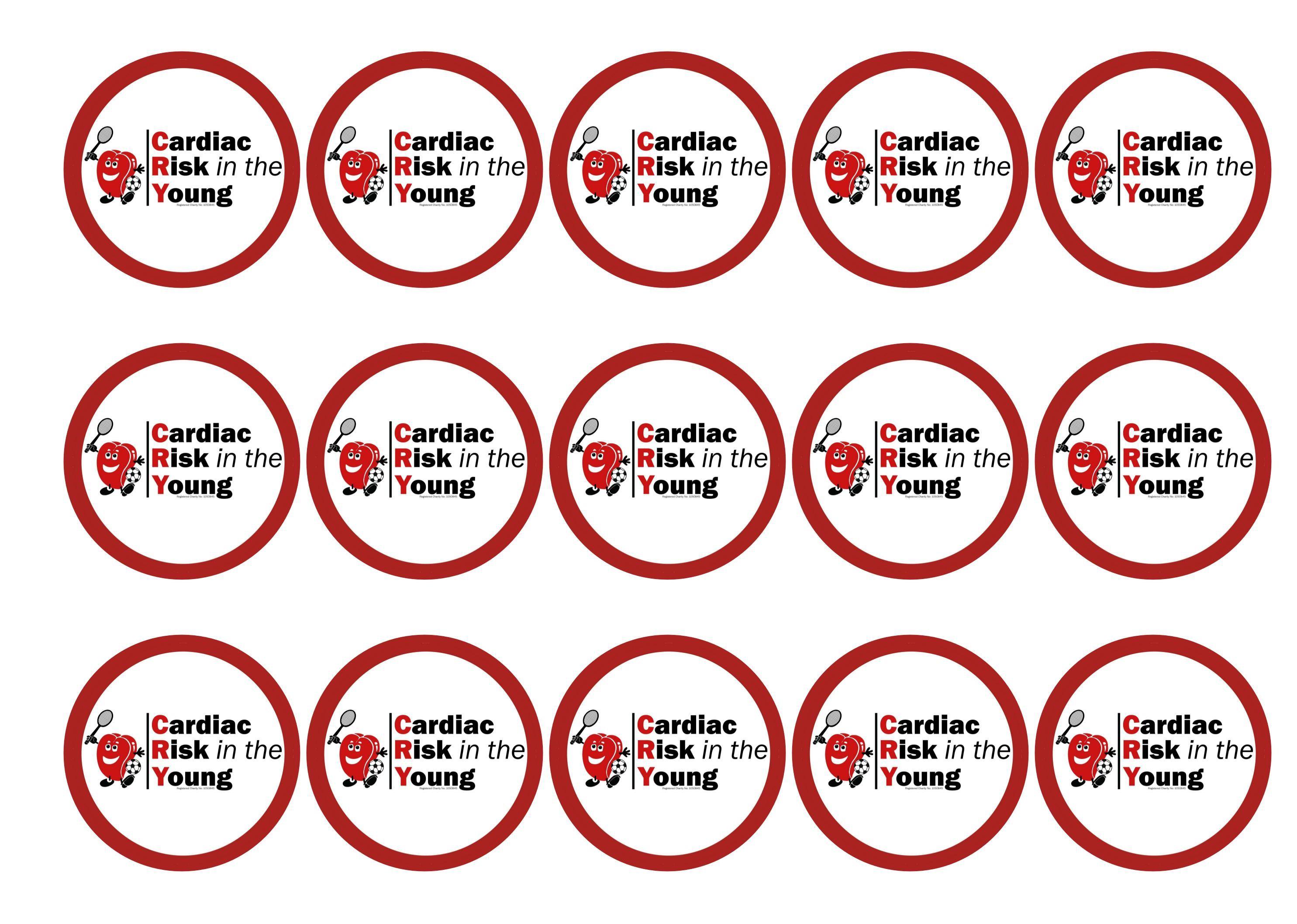 Cardiac Risk in the Young - CRY logo-Edible cake toppers-Edibilis