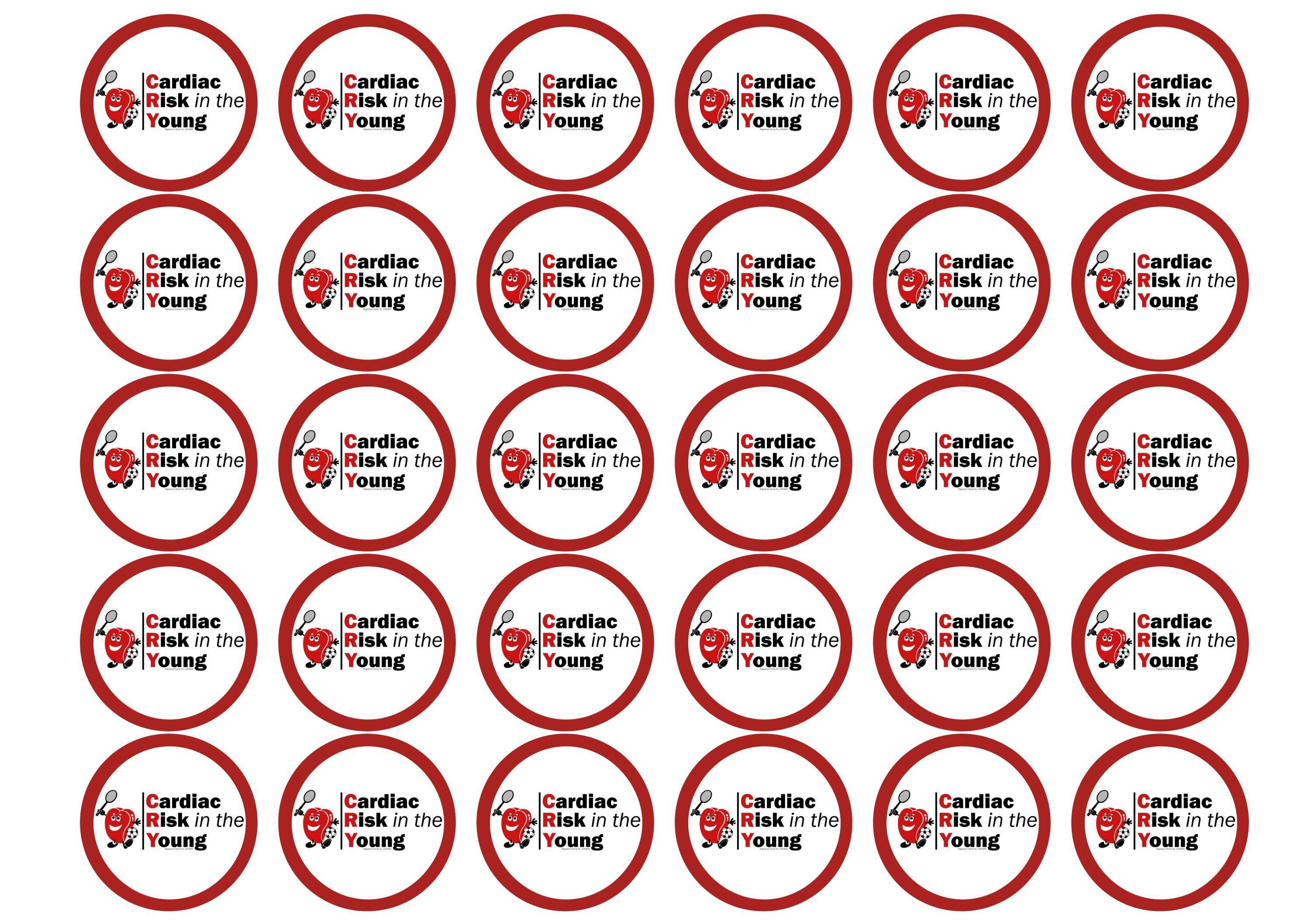 Cardiac Risk in the Young - CRY logo-Edible cake toppers-Edibilis