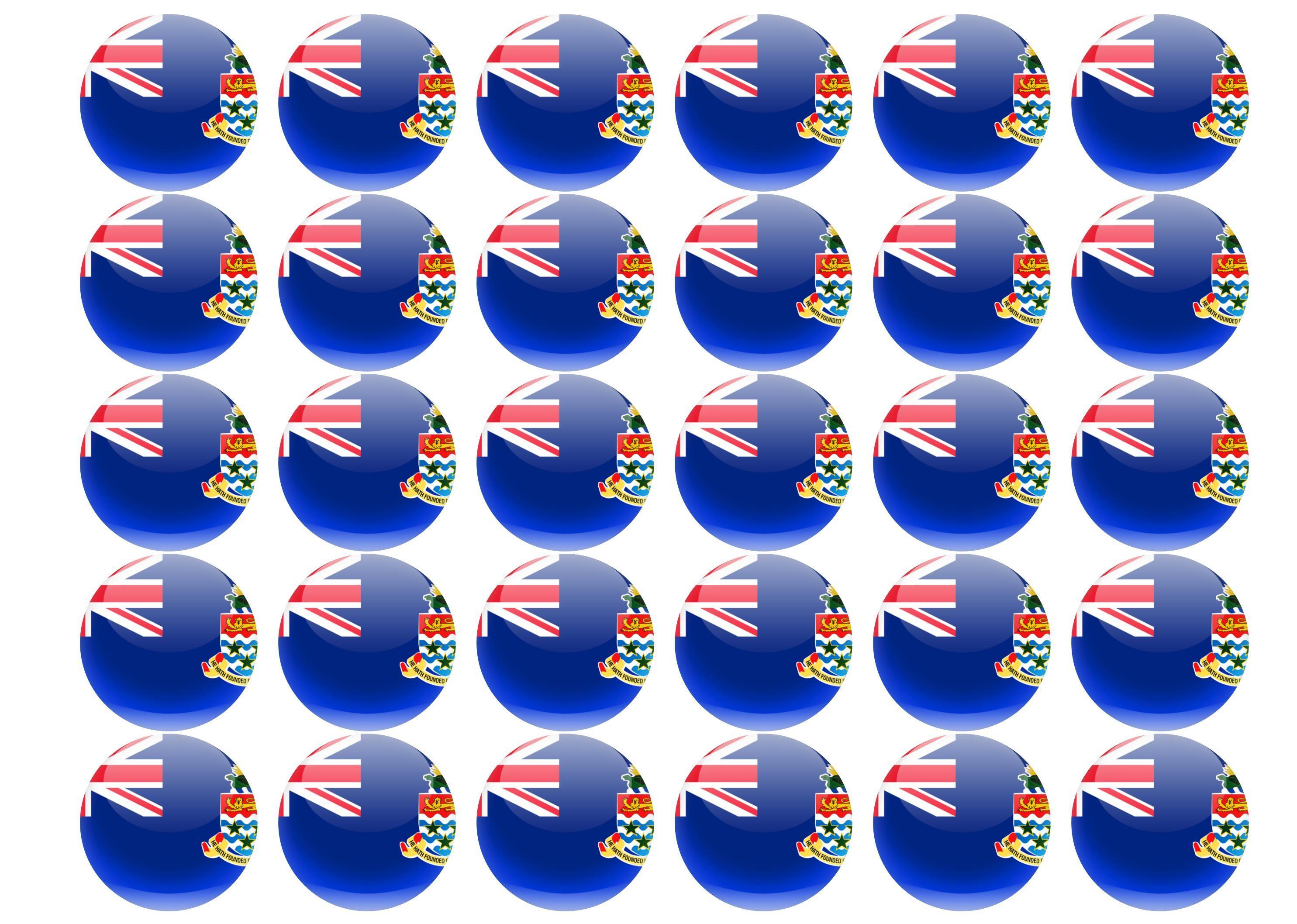 38mm printed edible cupcake toppers - Cayman Islands