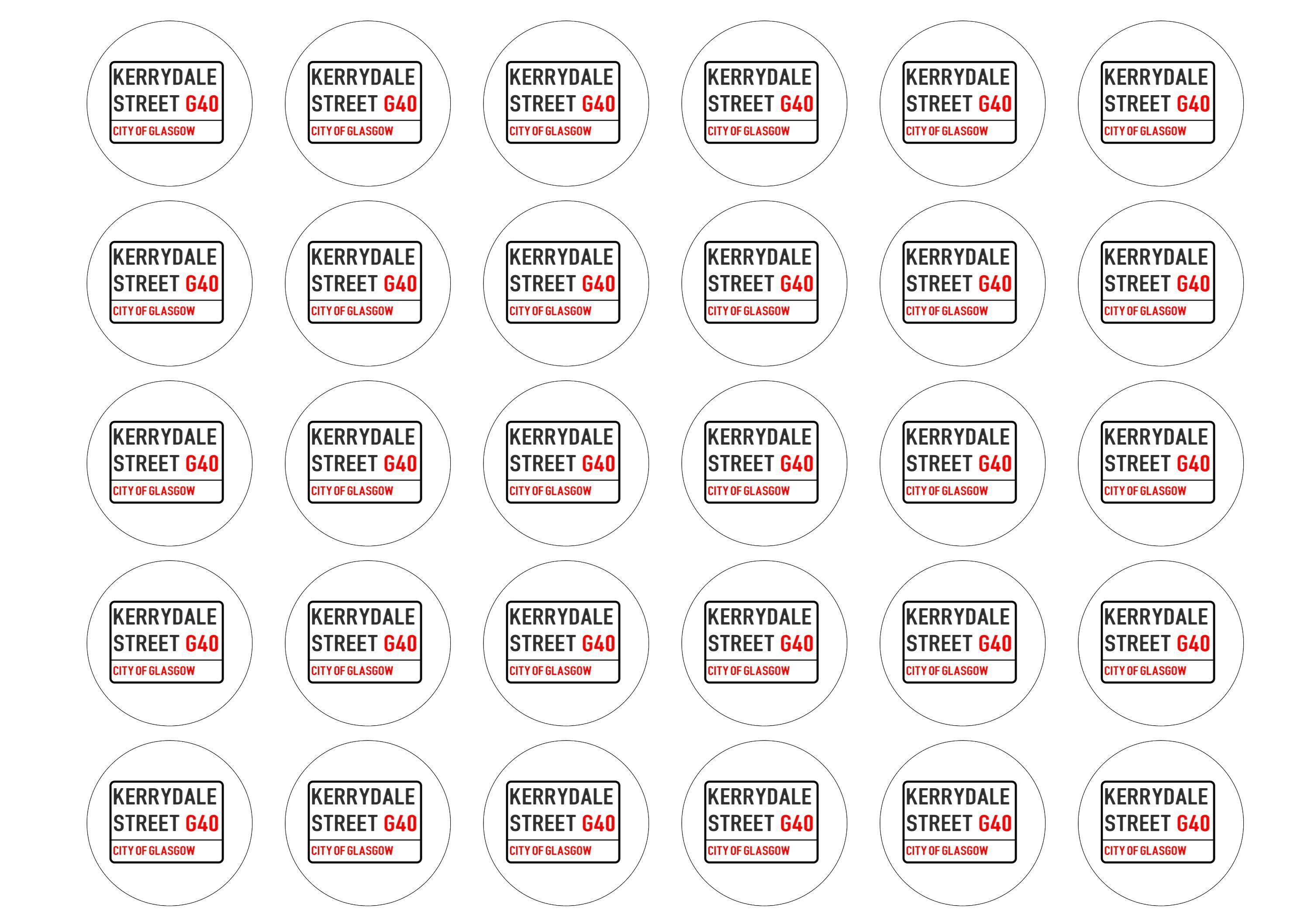 38mm printed edible cupcake toppers
