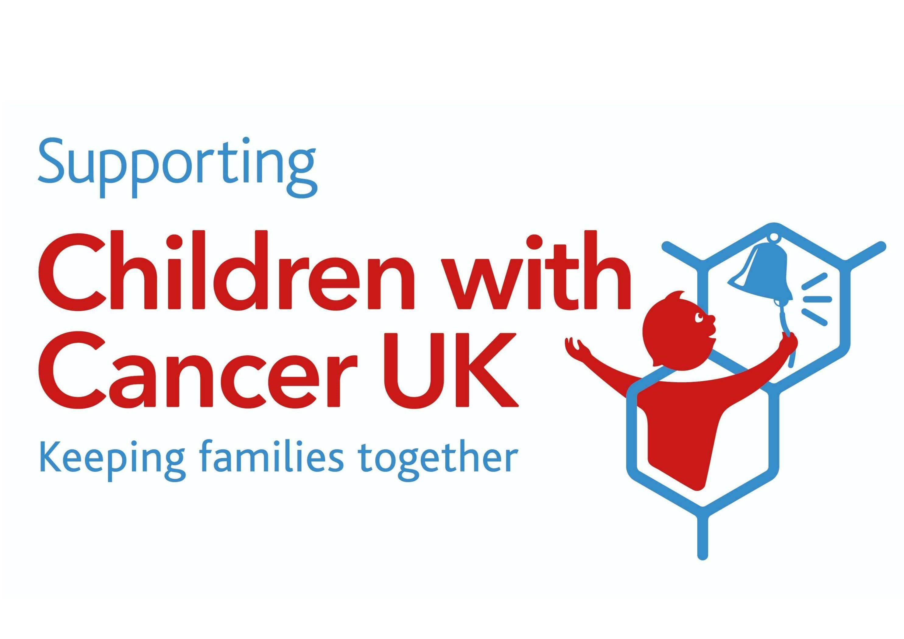 A4 printed cake topper for supporting Children with Cancer UK