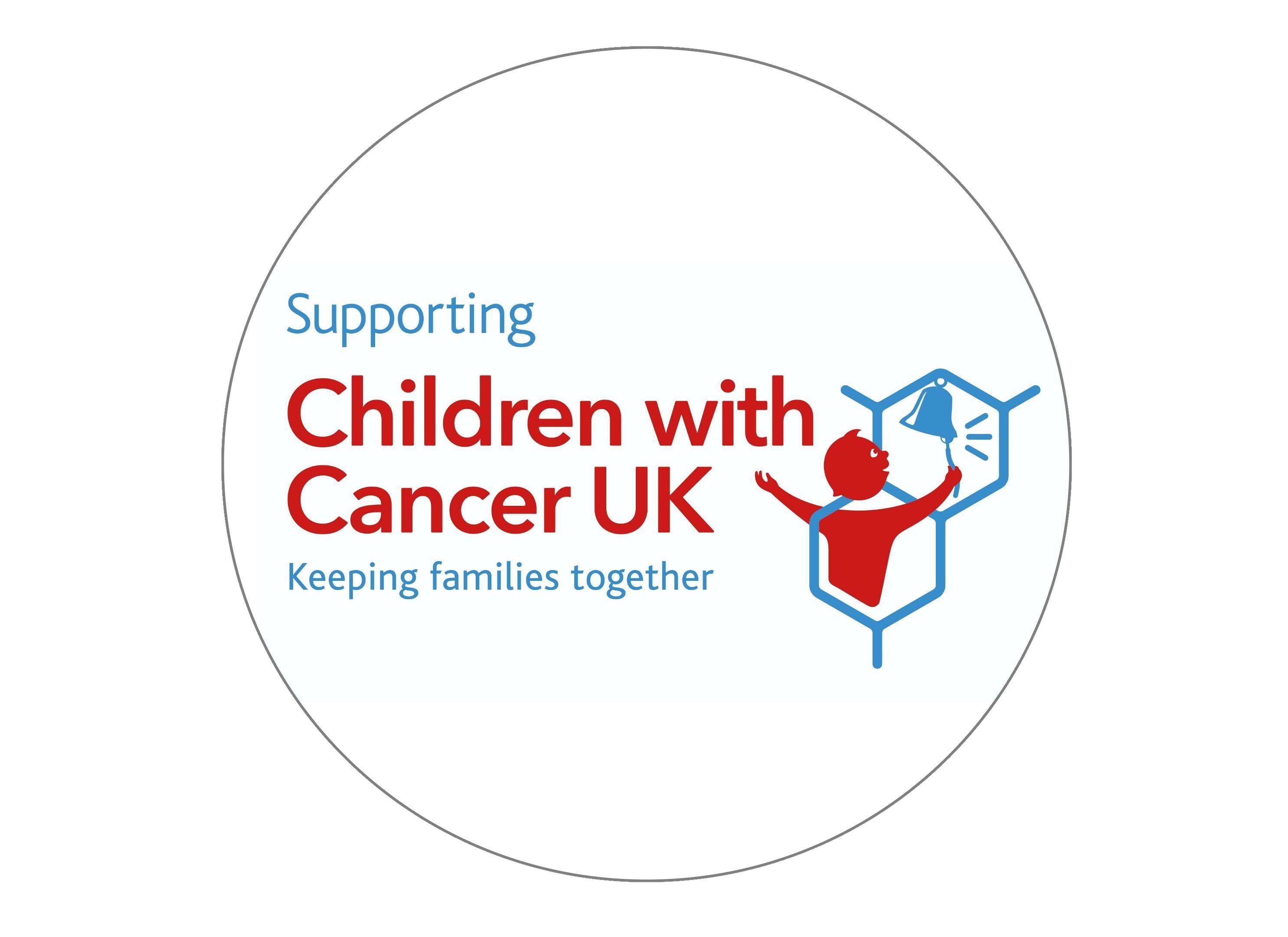 Large cake topper for supporting Children with Cancer UK